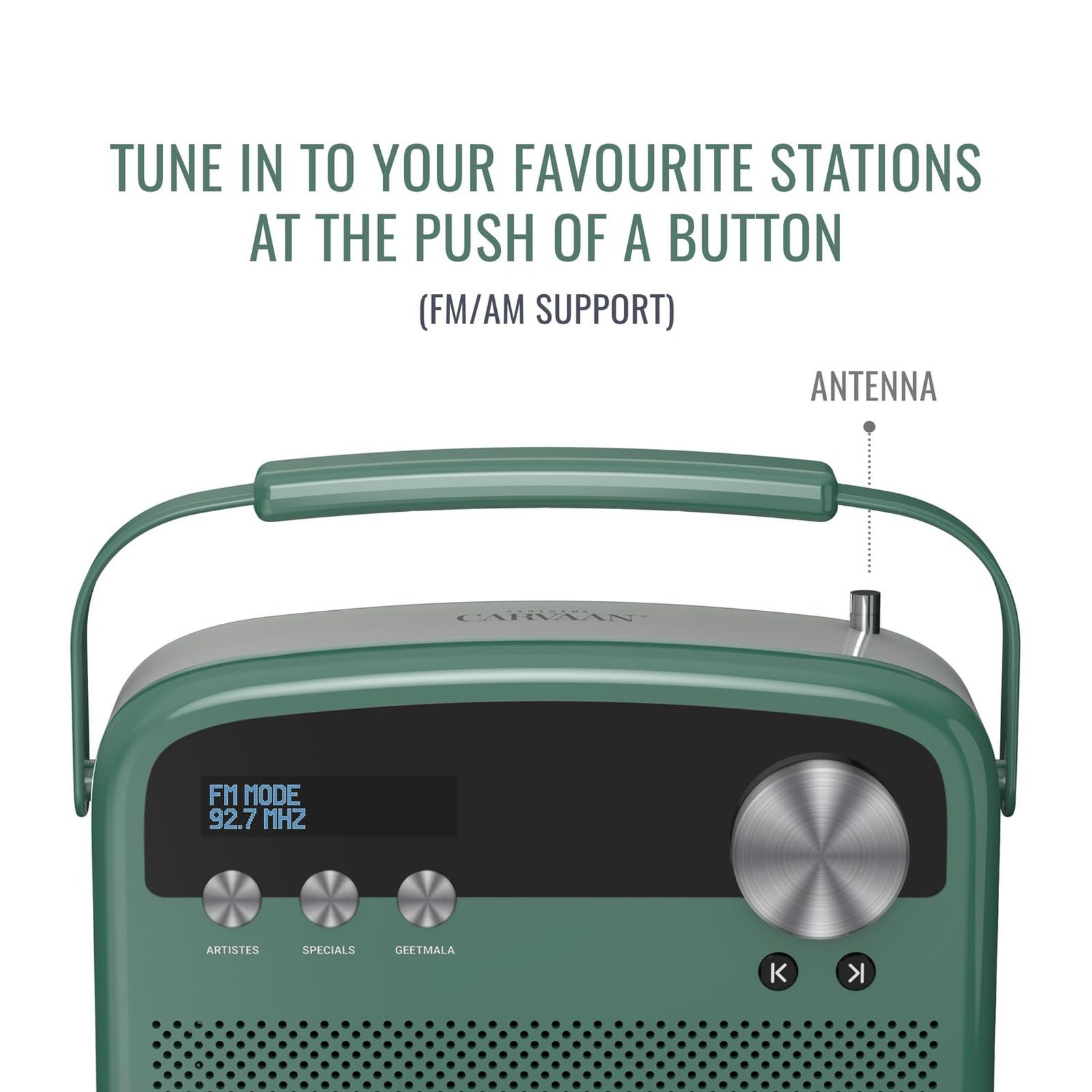 SAREGAMA Carvaan Lite Bengali 20 Watts Portable Bluetooth Speaker (5 Hours Playtime, Stereo Channel, Jade Green)_7