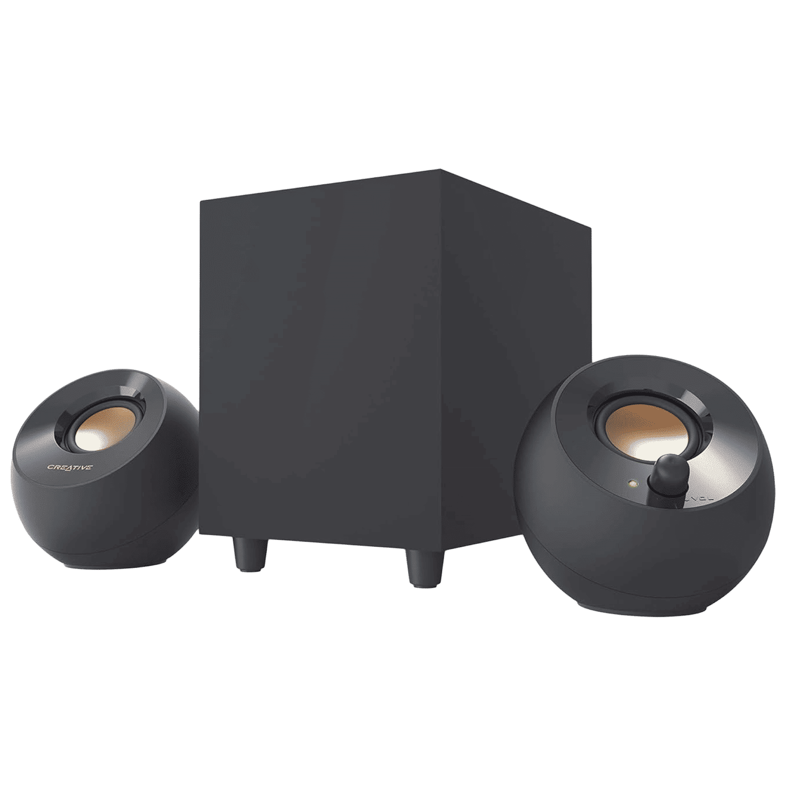 Creative Pebble Plus 16W Multimedia Speaker (45 Degree Elevated Drivers, 2.1 Channel, Black) Creative Pebble Plus 16W Multimedia Speaker (45 Degree Elevated Drivers, 2.1 Channel, Black)_1