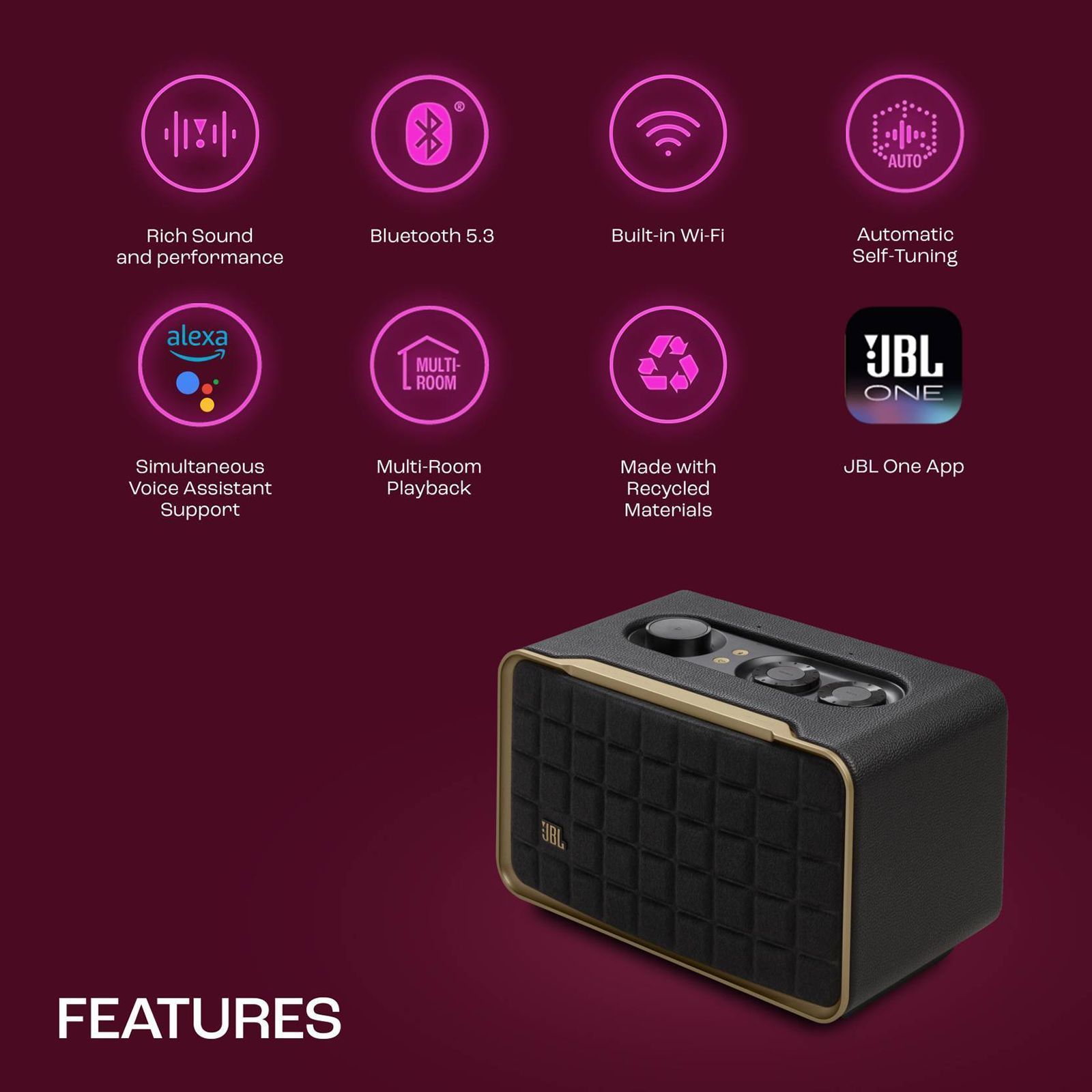 JBL Authentics 200 90W Portable Bluetooth Speaker (Automatic Self Tuning, 2.0 Channel, Black) JBL Authentics 200 90W Portable Bluetooth Speaker (Automatic Self Tuning, 2.0 Channel, Black)_19