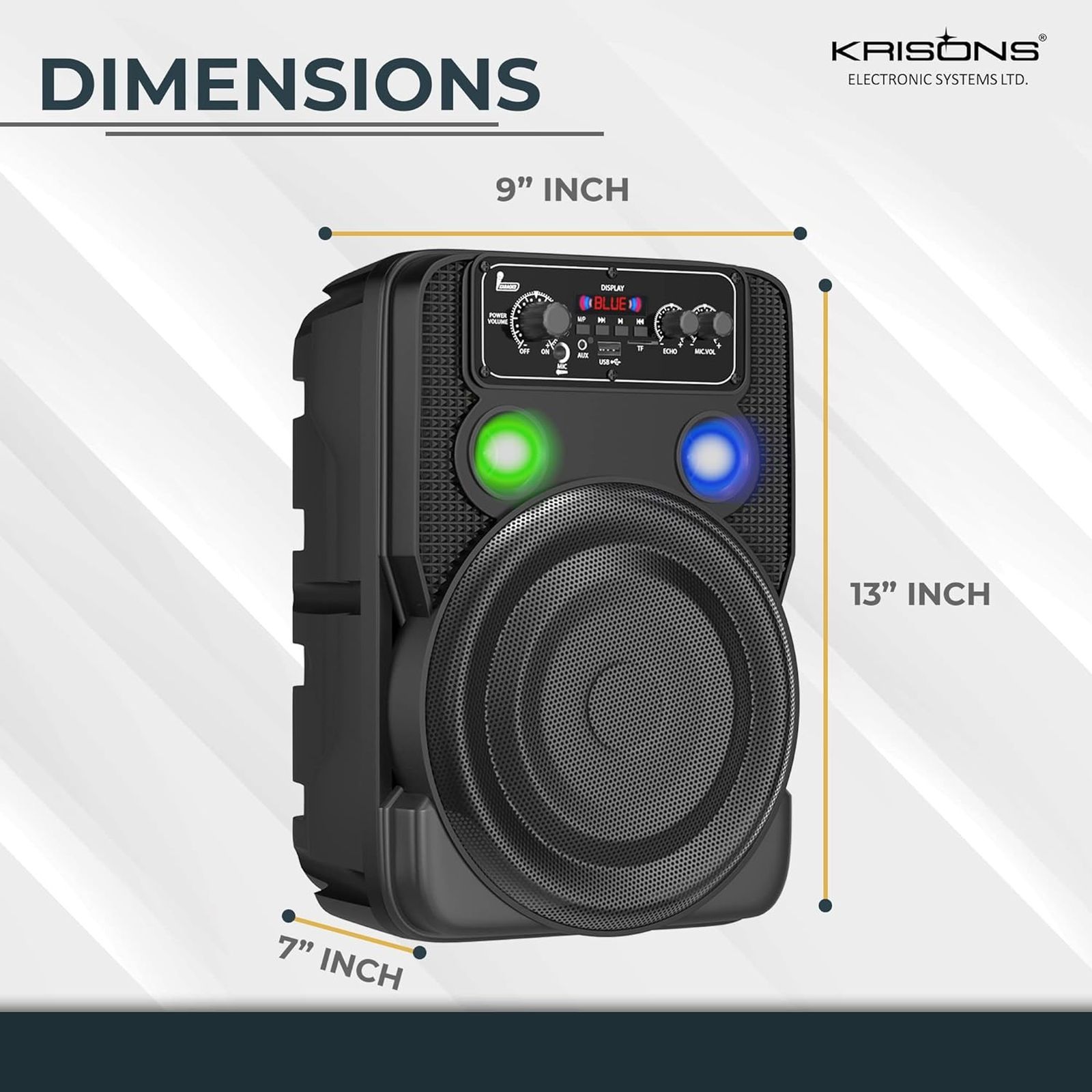 Krisons Ultima 30W Bluetooth Party Speaker with Mic (Karaoke Supported, 2.1 Channel, Black)_8