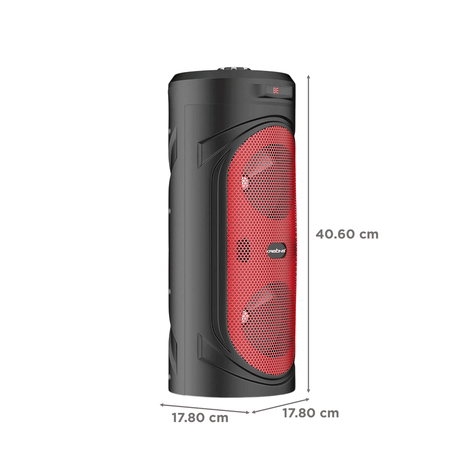 KRISONS Redstar 40W Bluetooth Party Speaker with Mic (Double 4 Woofer, 2.1 Channel, Black)_2