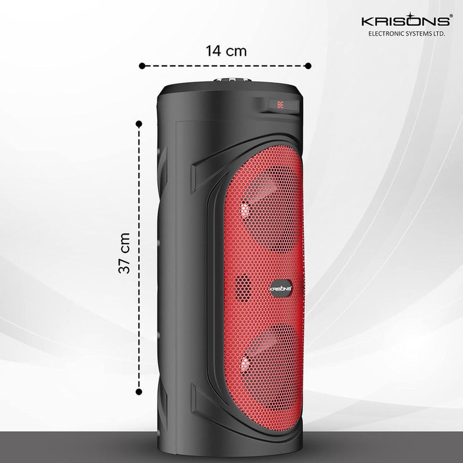 KRISONS Redstar 40W Bluetooth Party Speaker with Mic (Double 4 Woofer, 2.1 Channel, Black)_6