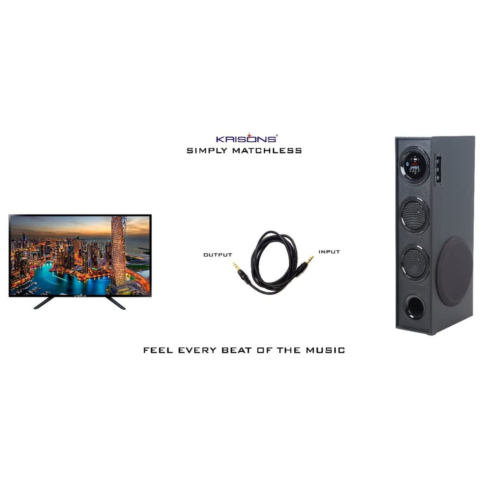 Krisons Sound Blaster 80W Bluetooth Party Speaker (Dynamic Sound, 2.1 Channel, Black)_6