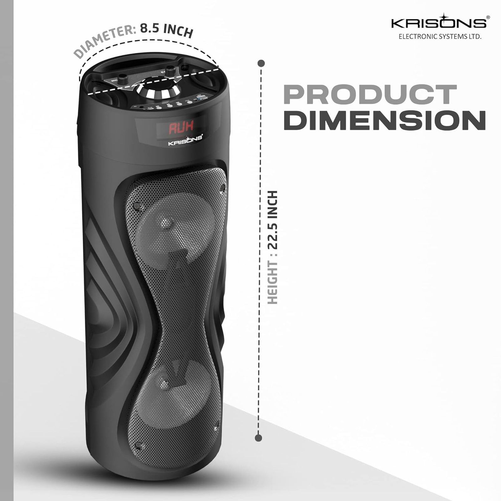 Krisons Cyclone 100W Bluetooth Party Speaker with Mic (DJ Lights, 2.1 Channel, Black) Krisons Cyclone 100W Bluetooth Party Speaker with Mic (DJ Lights, 2.1 Channel, Black)_10