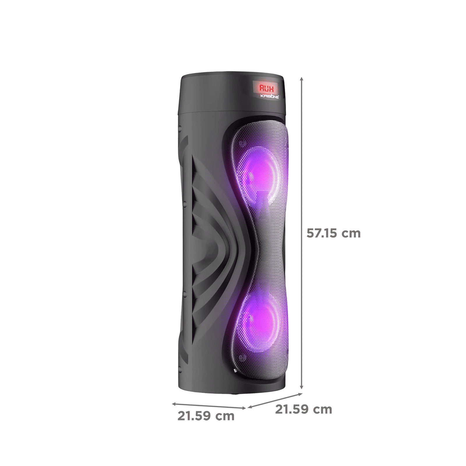 Krisons Cyclone 100W Bluetooth Party Speaker with Mic (DJ Lights, 2.1 Channel, Black) Krisons Cyclone 100W Bluetooth Party Speaker with Mic (DJ Lights, 2.1 Channel, Black)_2