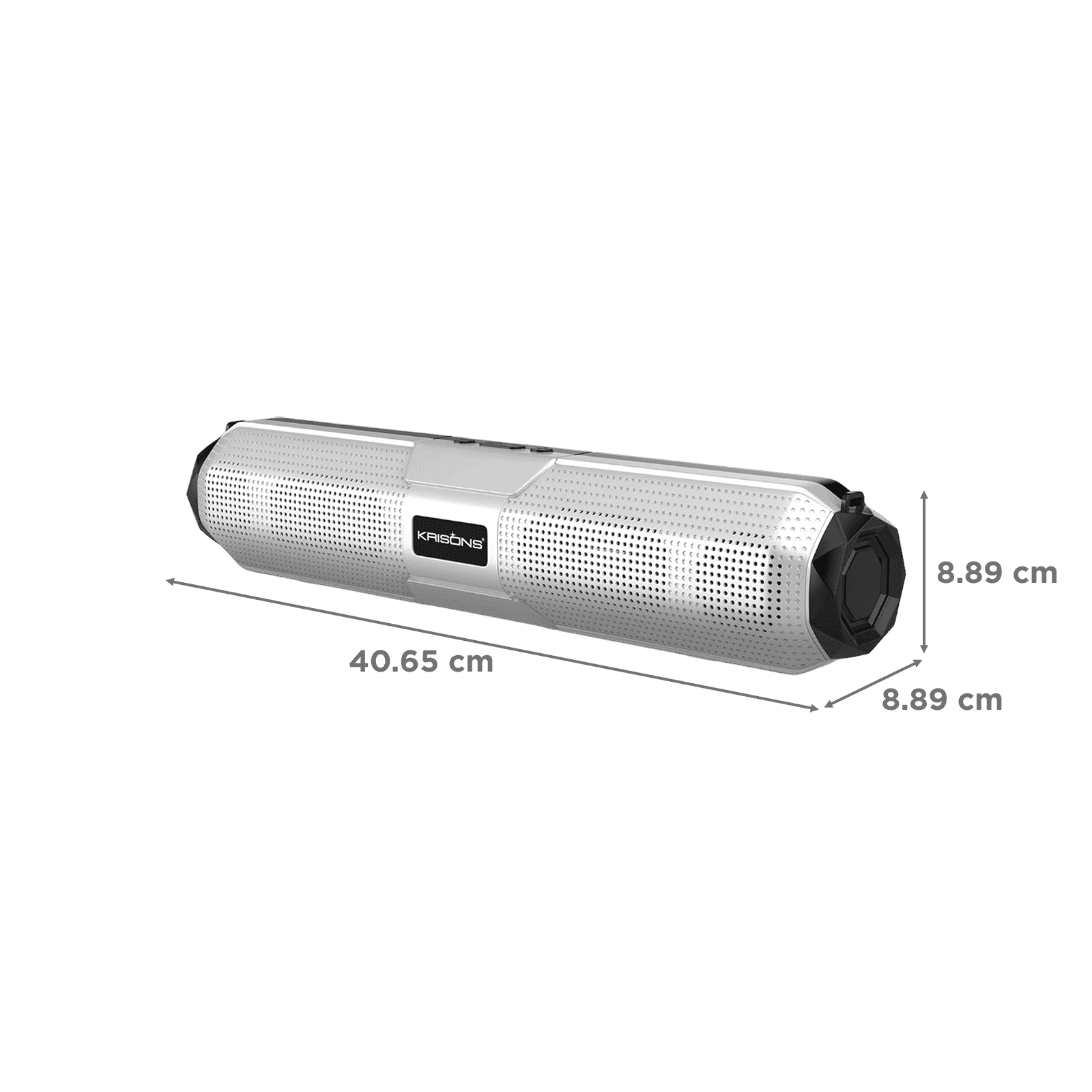 Krisons WonderBar 20W Bluetooth Soundbar (Deep Bass Audio, 5.0 Channel, Silver)_2