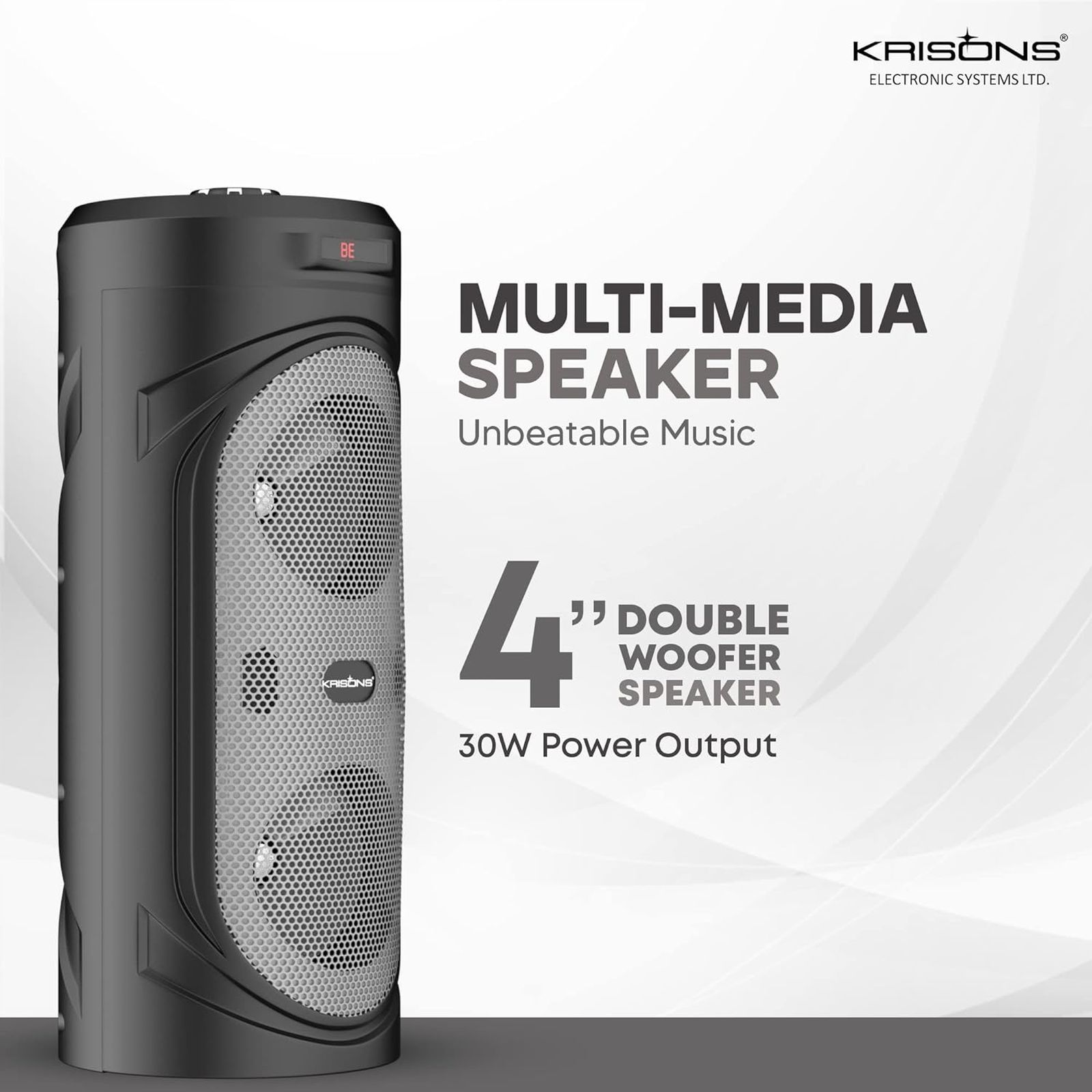 Krisons Silverstar 40W Bluetooth Party Speaker with Mic (Surround Sound, 2.1 Channel, Black) Krisons Silverstar 40W Bluetooth Party Speaker with Mic (Surround Sound, 2.1 Channel, Black)_10