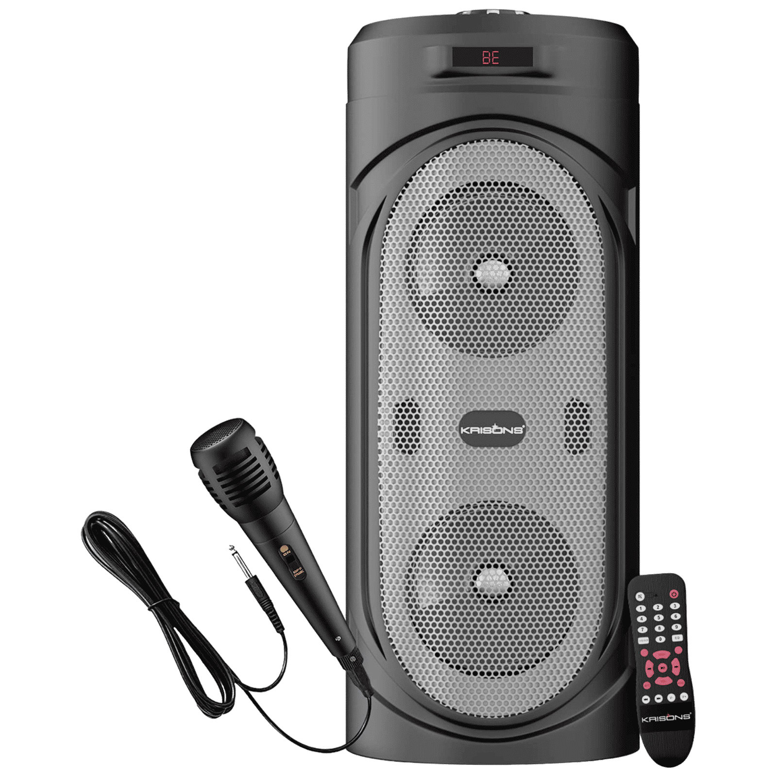 Krisons Silverstar 40W Bluetooth Party Speaker with Mic (Surround Sound, 2.1 Channel, Black) Krisons Silverstar 40W Bluetooth Party Speaker with Mic (Surround Sound, 2.1 Channel, Black)_1