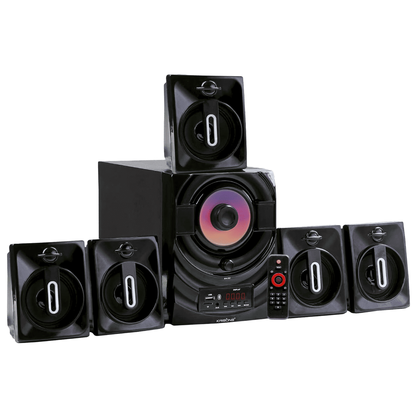 Krisons Crown 60W Bluetooth Home Theatre with Remote (5.1 Channel, Black) Krisons Crown 60W Bluetooth Home Theatre with Remote (5.1 Channel, Black)_1