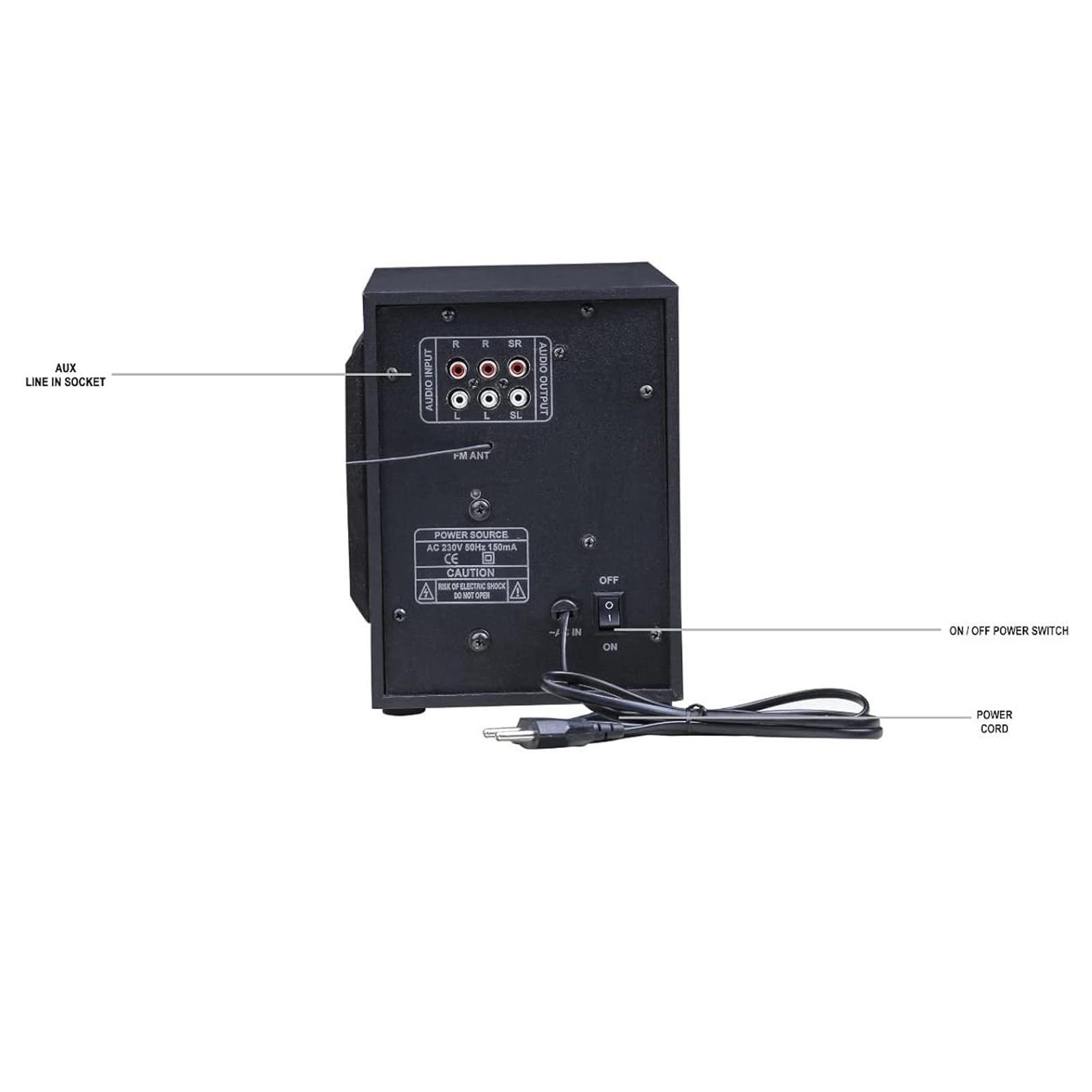 Krisons Rainbow 50W Bluetooth Home Theatre with Remote (Bass boost, 2.1 Channel, Black)_6