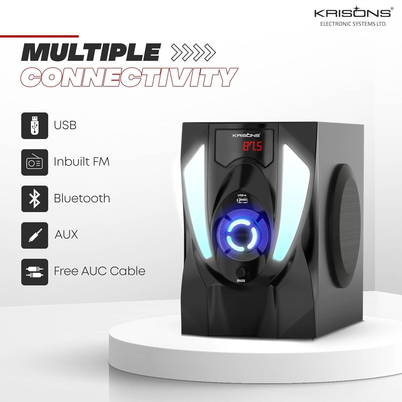 Krisons Superstar Bluetooth Home Theatre with Remote (Surround Sound, 4.1 Channel, Black) Krisons Superstar Bluetooth Home Theatre with Remote (Surround Sound, 4.1 Channel, Black)_7