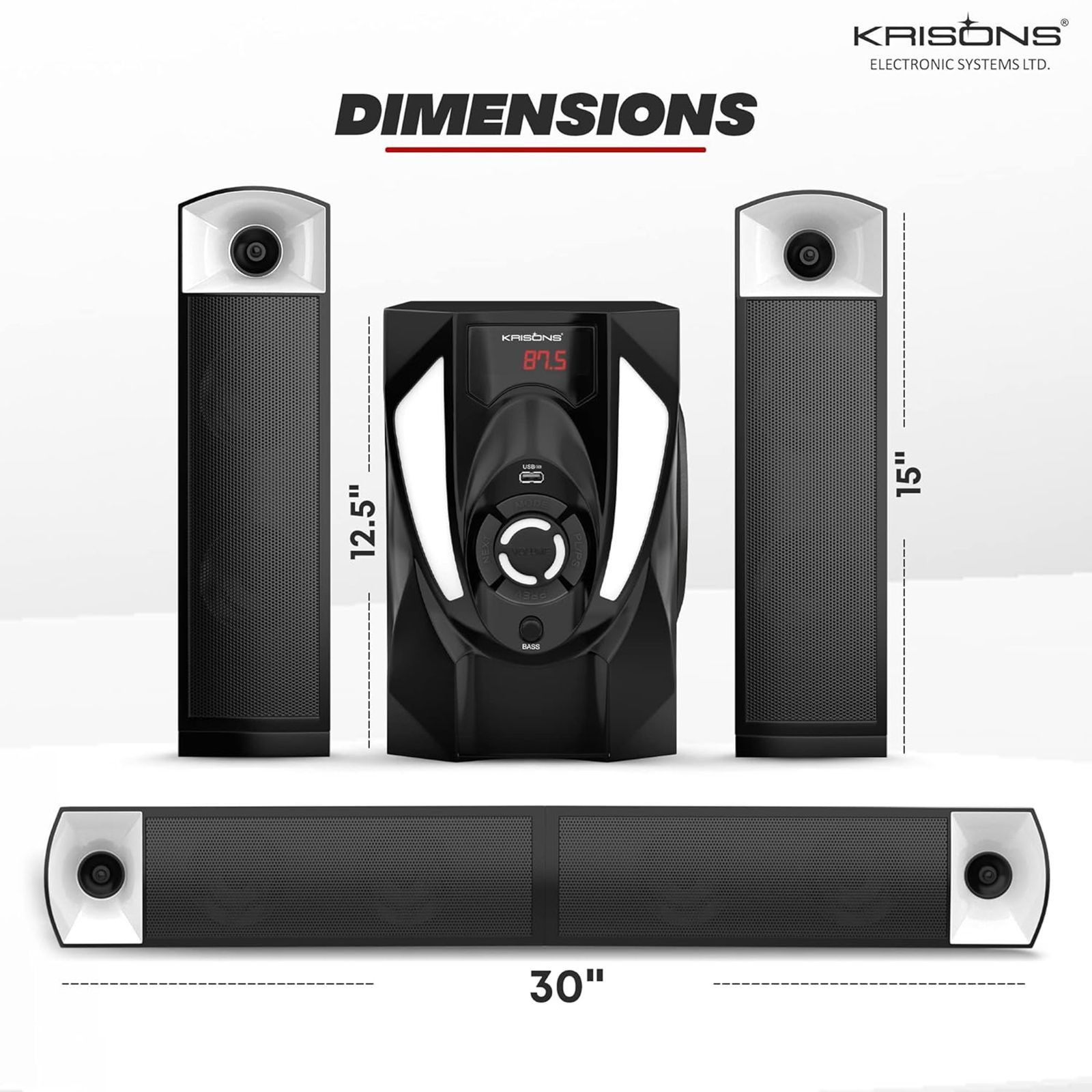 Krisons Superstar Bluetooth Home Theatre with Remote (Surround Sound, 4.1 Channel, Black) Krisons Superstar Bluetooth Home Theatre with Remote (Surround Sound, 4.1 Channel, Black)_10