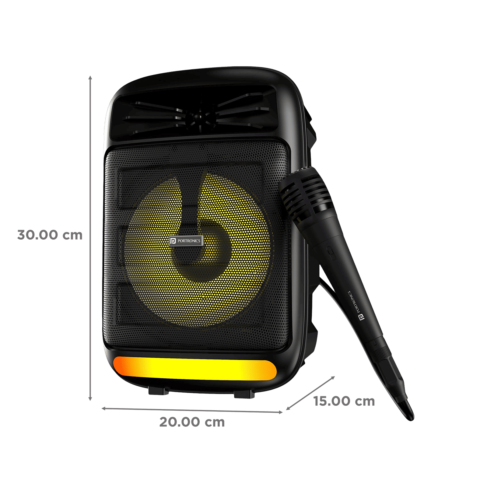 PORTRONICS Melomix 20W Portable Bluetooth Speaker (6 RGB Light Modes, Stereo Channel, Black) PORTRONICS Melomix 20W Portable Bluetooth Speaker (6 RGB Light Modes, Stereo Channel, Black)_2