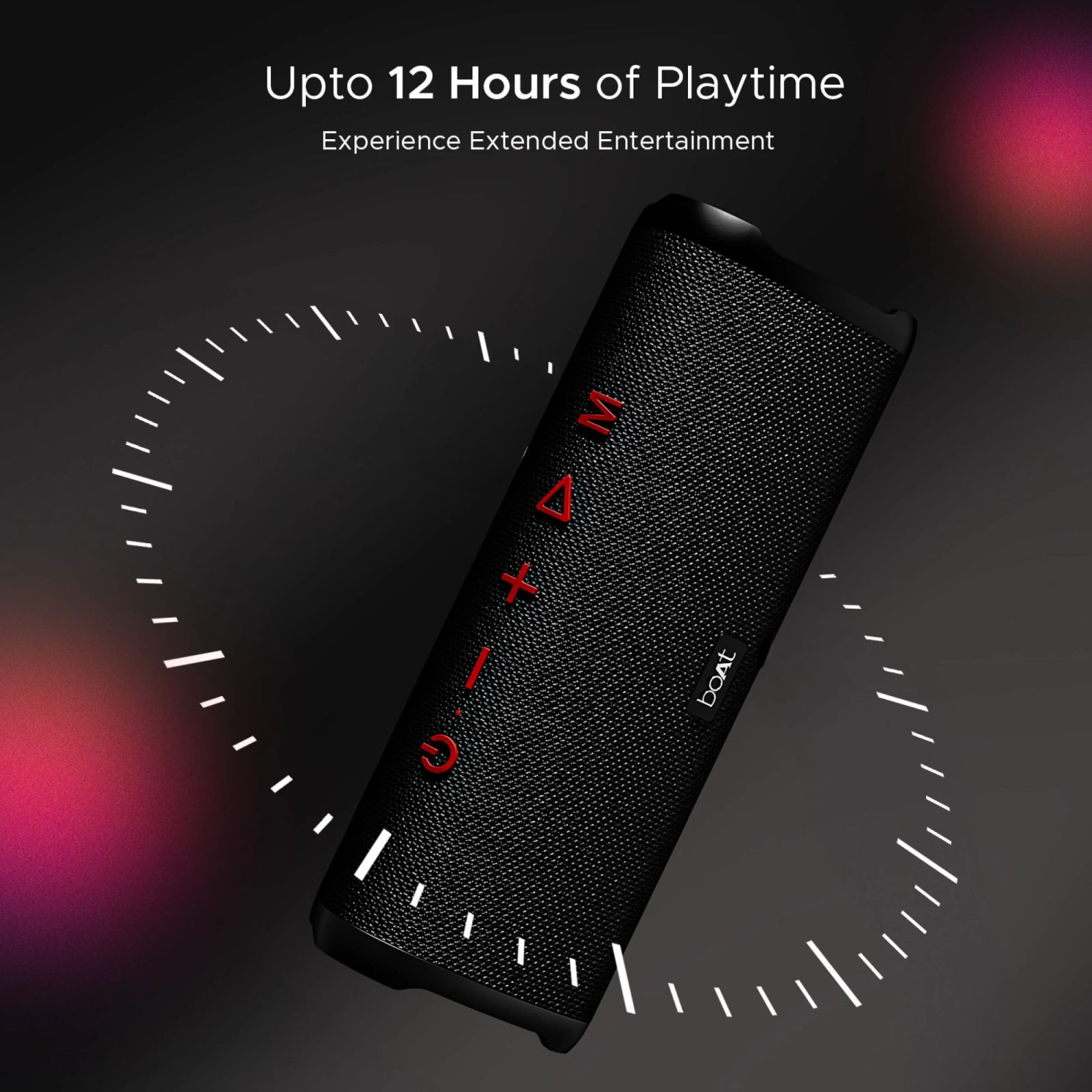 boAt Stone 750 12W Portable Bluetooth Speaker (IPX5 Water Resistant, Stereo Sound, Mono Channel, Raging Black)_5