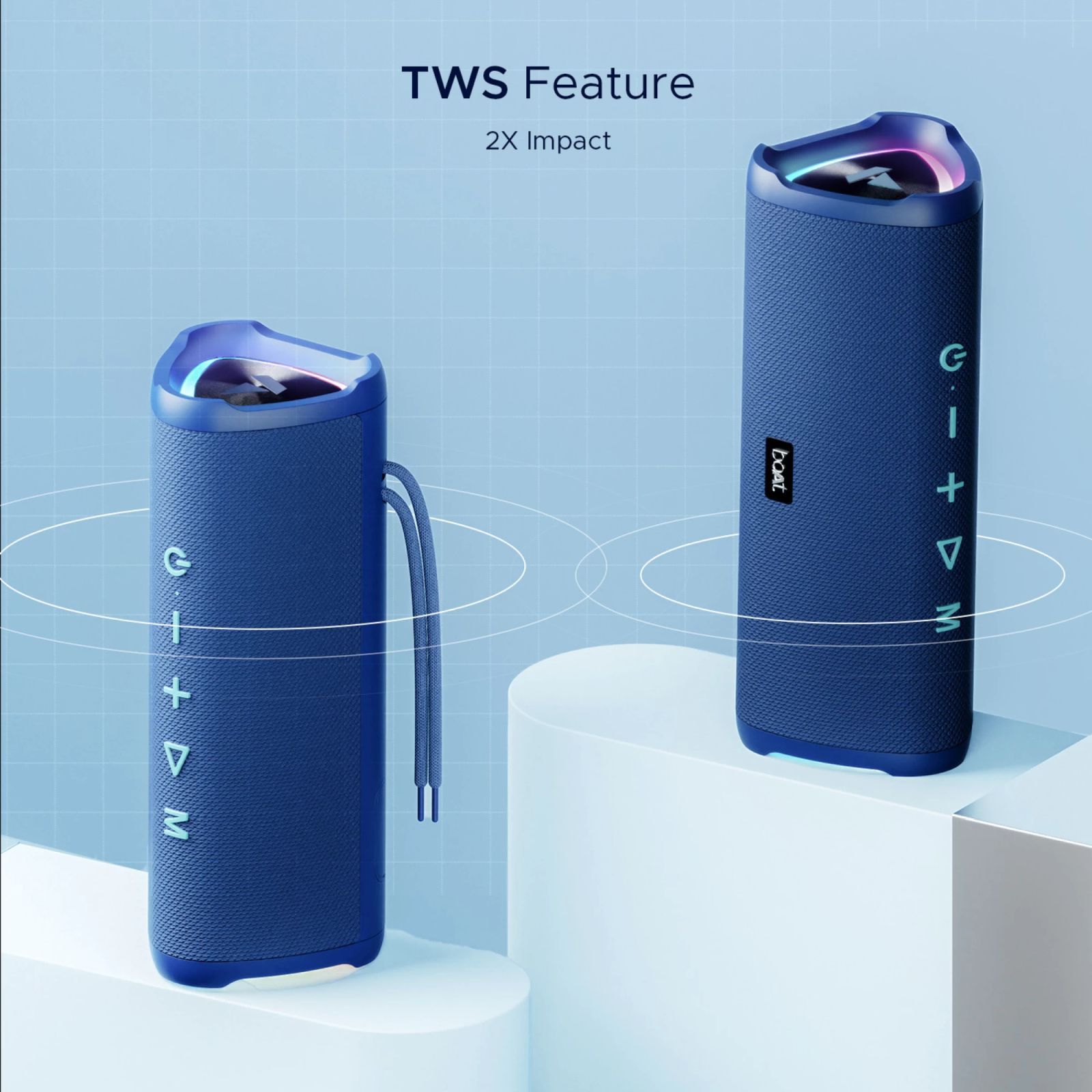 boAt Stone 750 12W Portable Bluetooth Speaker (IPX5 Water Resistant, Stereo Sound, Mono Channel, Marine Blue) boAt Stone 750 12W Portable Bluetooth Speaker (IPX5 Water Resistant, Stereo Sound, Mono Channel, Marine Blue)_7