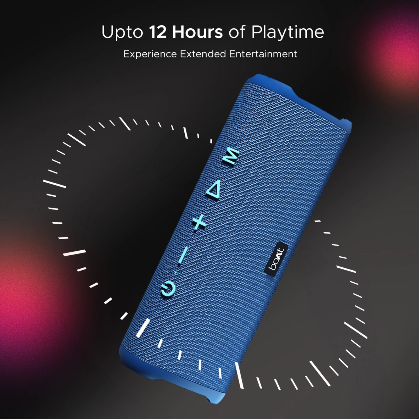 boAt Stone 750 12W Portable Bluetooth Speaker (IPX5 Water Resistant, Stereo Sound, Mono Channel, Marine Blue) boAt Stone 750 12W Portable Bluetooth Speaker (IPX5 Water Resistant, Stereo Sound, Mono Channel, Marine Blue)_8