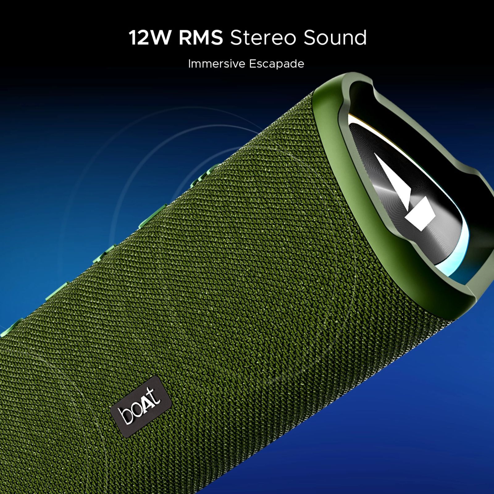 boAt Stone 750 12W Portable Bluetooth Speaker (IPX5 Water Resistant, Stereo Sound, Mono Channel, Moss Green) boAt Stone 750 12W Portable Bluetooth Speaker (IPX5 Water Resistant, Stereo Sound, Mono Channel, Moss Green)_8