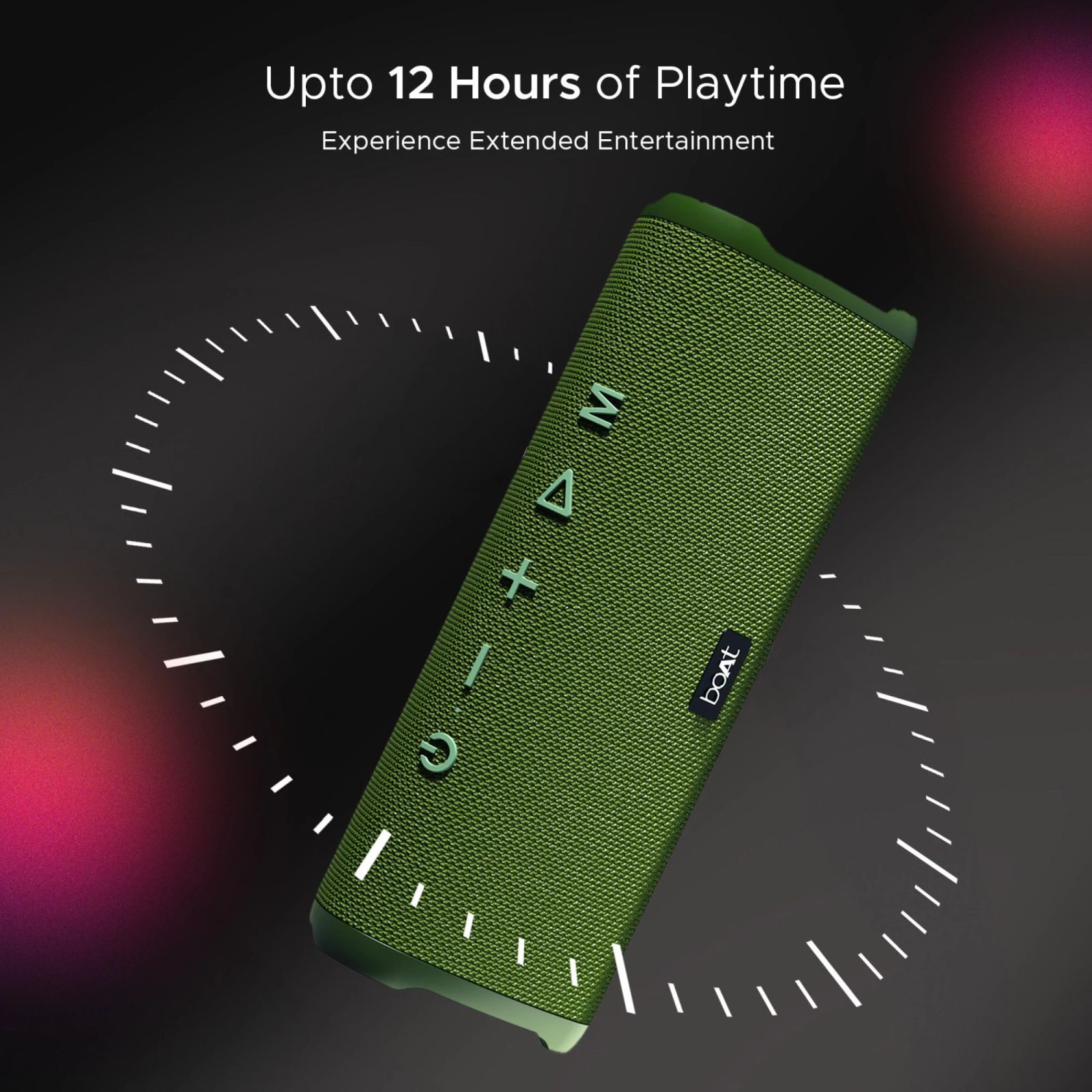 boAt Stone 750 12W Portable Bluetooth Speaker (IPX5 Water Resistant, Stereo Sound, Mono Channel, Moss Green) boAt Stone 750 12W Portable Bluetooth Speaker (IPX5 Water Resistant, Stereo Sound, Mono Channel, Moss Green)_9