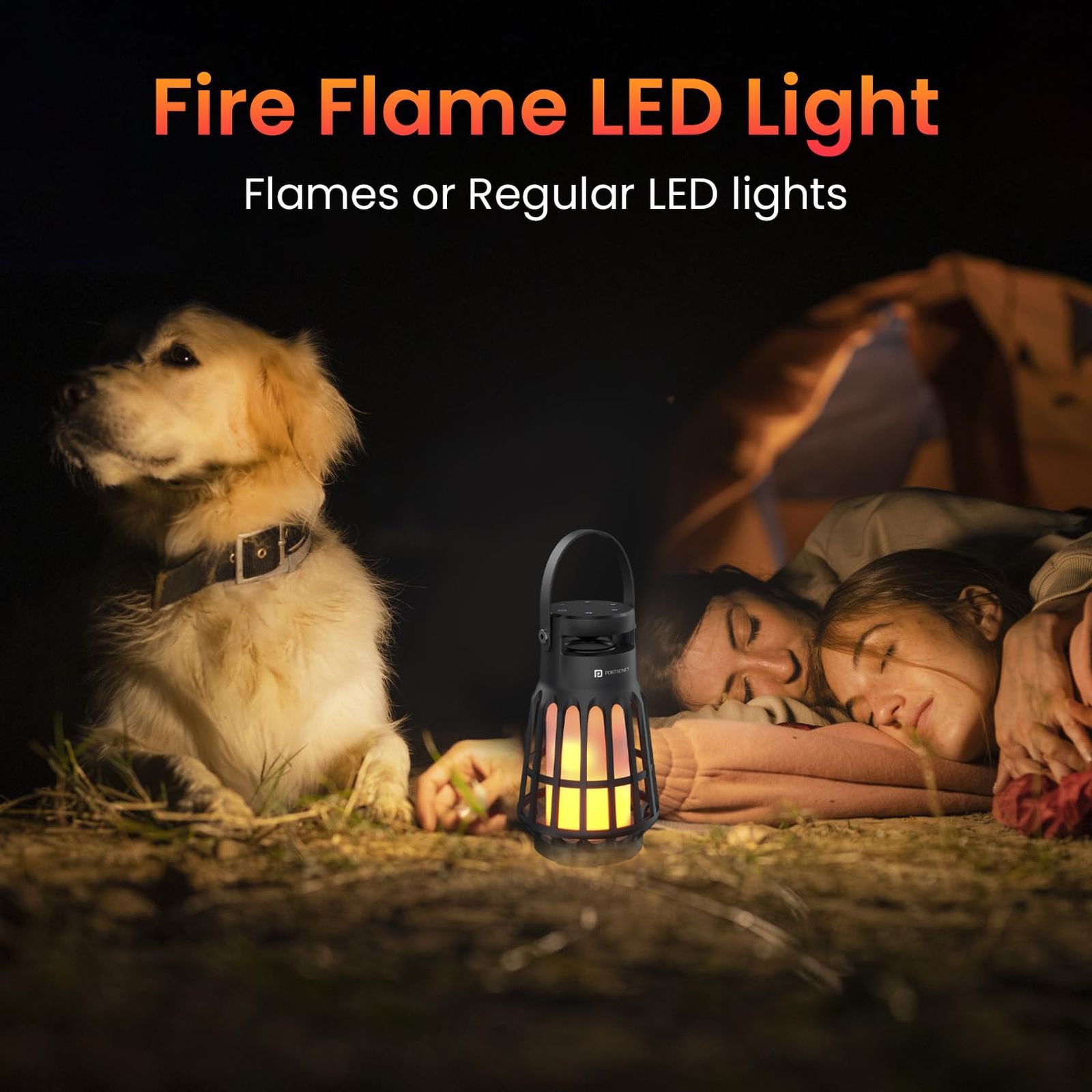 PORTRONICS Dash 6 15W Portable Bluetooth Speaker (IPX65 Water Resistant, LED Night Lamp, Black)_6