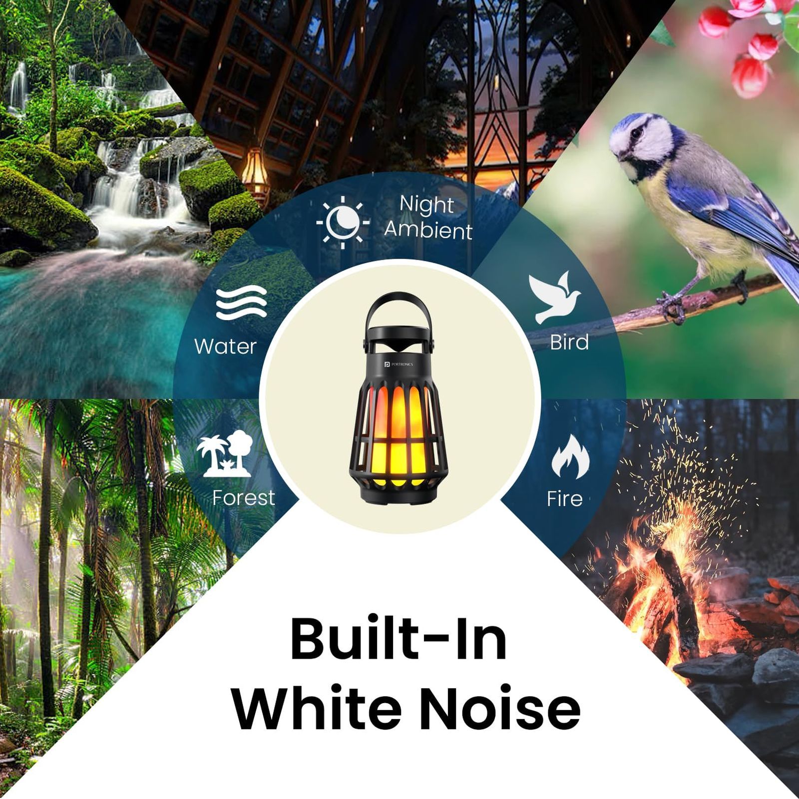 PORTRONICS Dash 6 15W Portable Bluetooth Speaker (IPX65 Water Resistant, LED Night Lamp, Black)_10