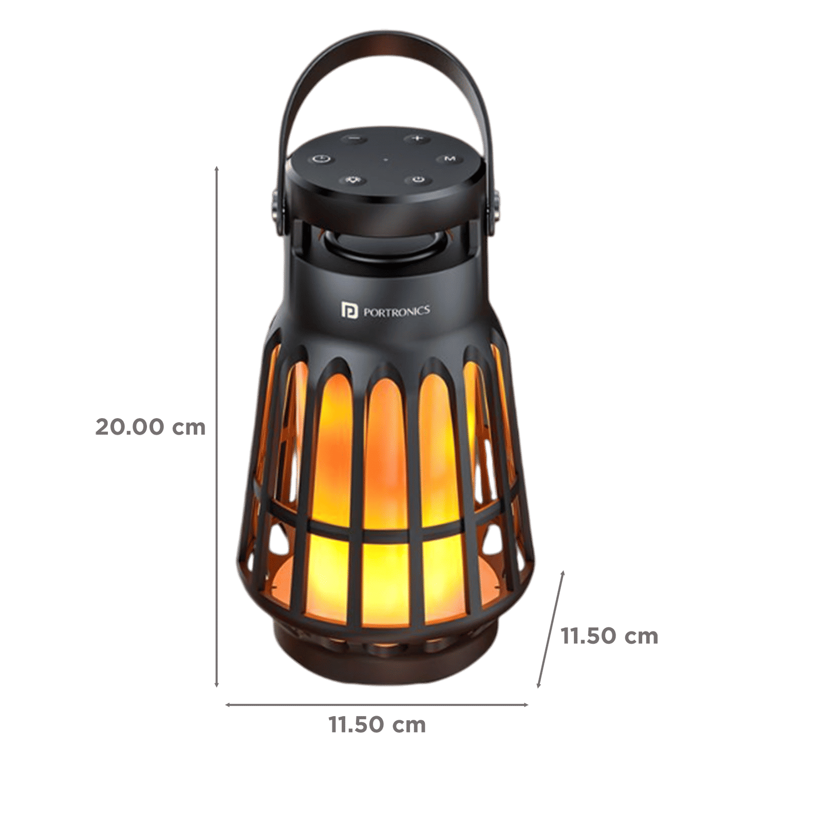 PORTRONICS Dash 6 15W Portable Bluetooth Speaker (IPX65 Water Resistant, LED Night Lamp, Black)_2