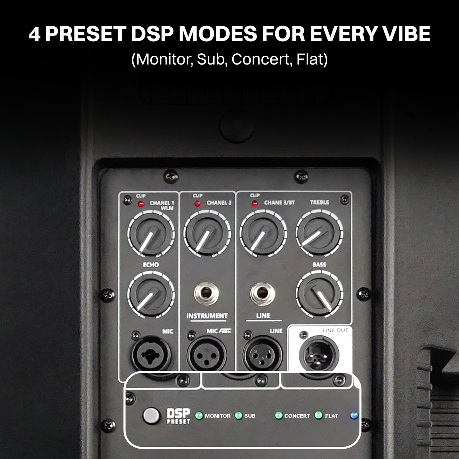 Croma 500W Bluetooth Party Speaker with Mic (4 Preset DSP, 2.1 Channel, Black) Croma 500W Bluetooth Party Speaker with Mic (4 Preset DSP, 2.1 Channel, Black)_4