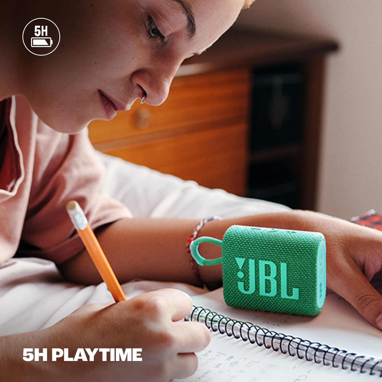 JBL Go 3 Eco 4.2W Portable Bluetooth Speaker (IP67 Waterproof, 5 Hours Playtime, 1.0 Channel, Green) JBL Go 3 Eco 4.2W Portable Bluetooth Speaker (IP67 Waterproof, 5 Hours Playtime, 1.0 Channel, Green)_19