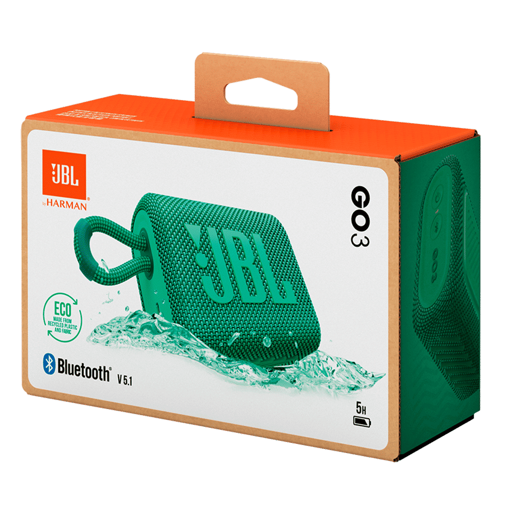 JBL Go 3 Eco 4.2W Portable Bluetooth Speaker (IP67 Waterproof, 5 Hours Playtime, 1.0 Channel, Green) JBL Go 3 Eco 4.2W Portable Bluetooth Speaker (IP67 Waterproof, 5 Hours Playtime, 1.0 Channel, Green)_9
