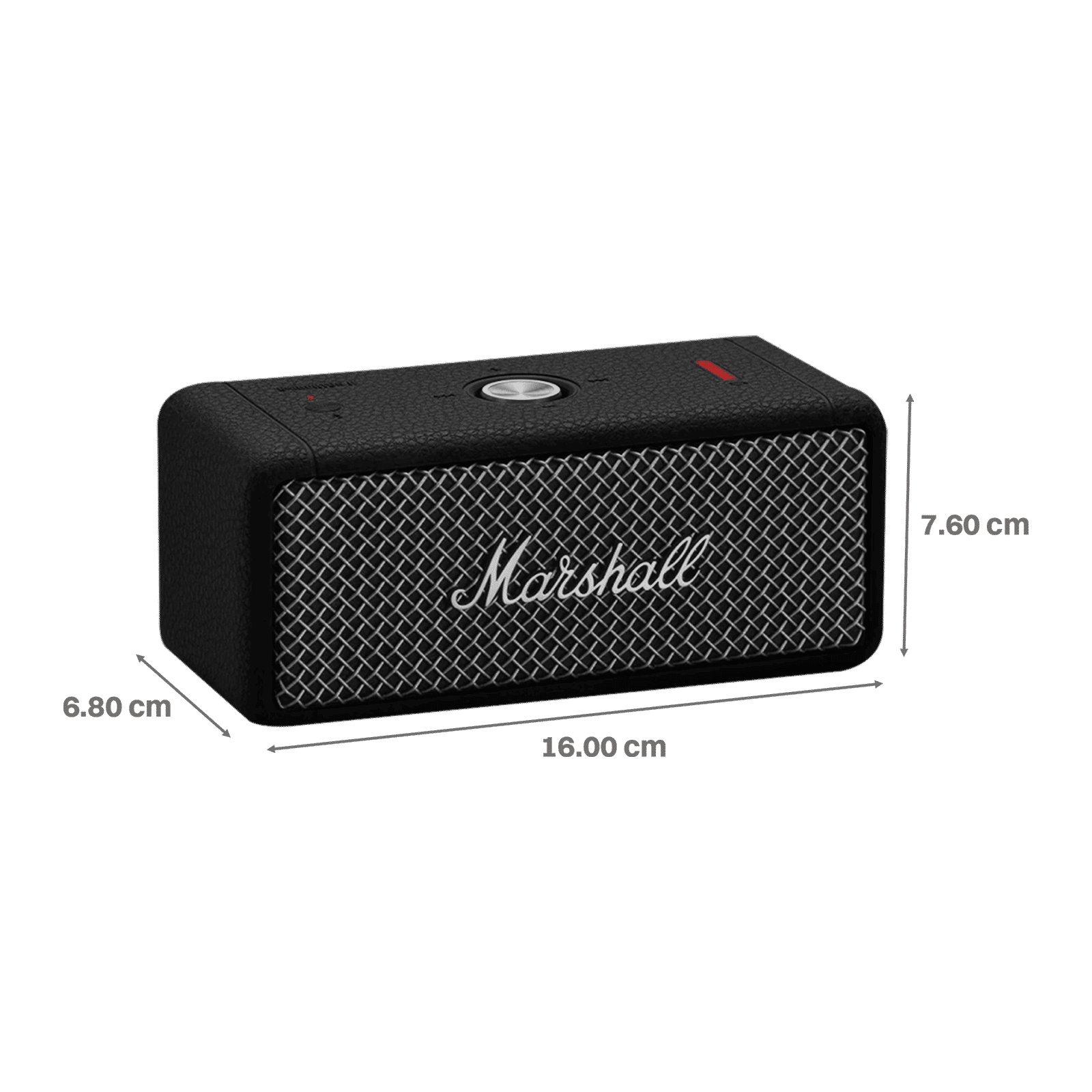 Marshall Emberton II 20W Portable Bluetooth Speaker (IP67 Water Proof, True Stereophonic 360Degree Sound, Stereo, Black and Steel)_3