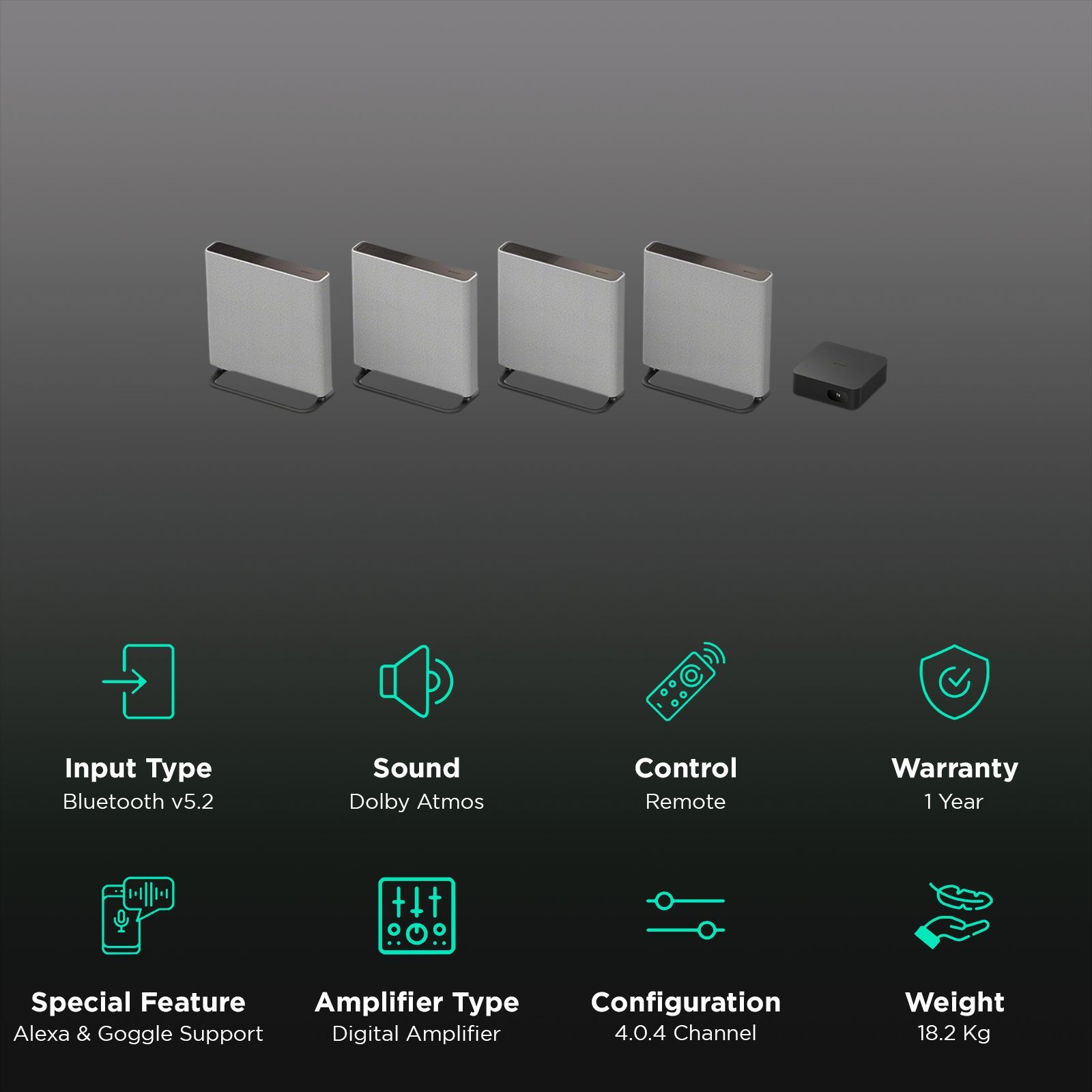 SONY HT-A9M2 504W Bluetooth Home Theatre with Remote (Dolby Atmos, 4.0.4 Channel, Grey)_3