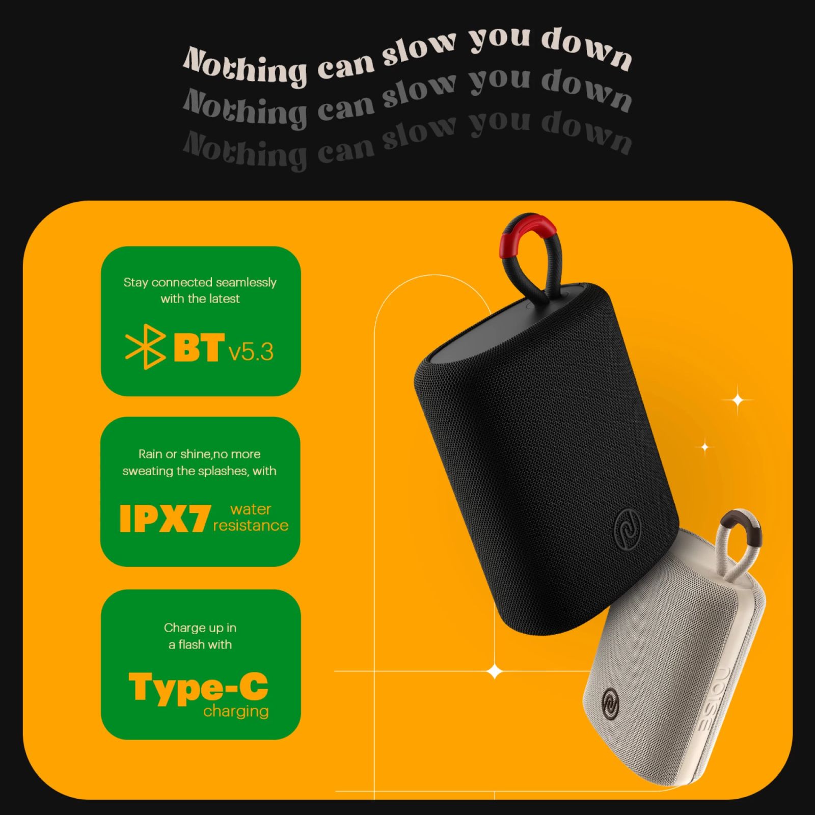 noise VIBE 2 5W Portable Bluetooth Speaker (IPX7 Water Resistant, TWS Pairing, Stereo Channel, Wandering Black) noise VIBE 2 5W Portable Bluetooth Speaker (IPX7 Water Resistant, TWS Pairing, Stereo Channel, Wandering Black)_12