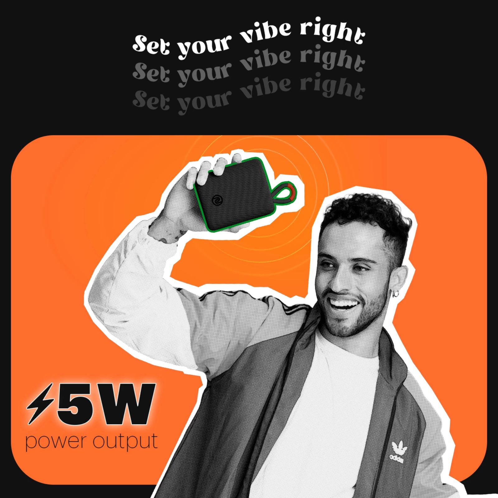 noise VIBE 2 5W Portable Bluetooth Speaker (IPX7 Water Resistant, TWS Pairing, Stereo Channel, Wandering Black) noise VIBE 2 5W Portable Bluetooth Speaker (IPX7 Water Resistant, TWS Pairing, Stereo Channel, Wandering Black)_13