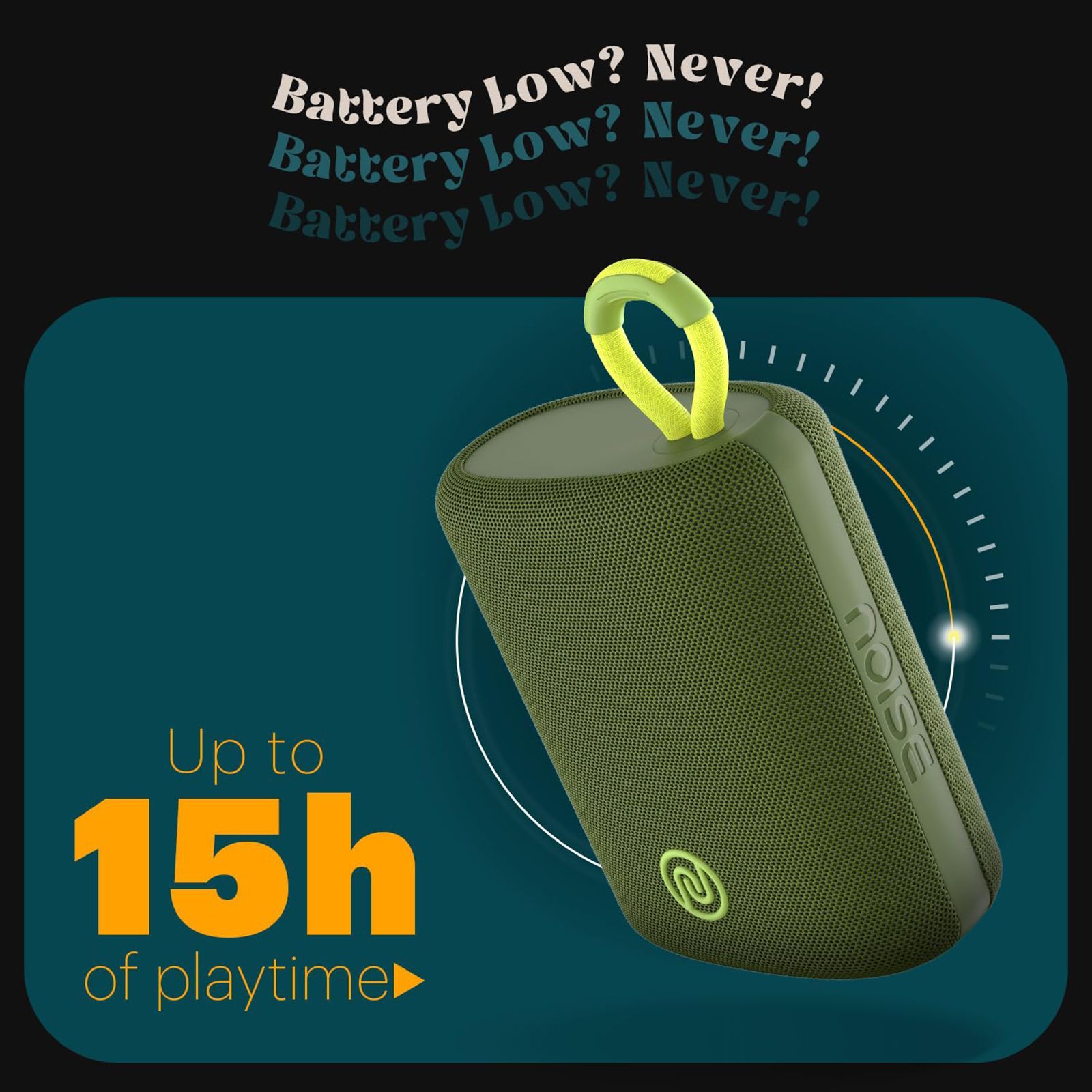 noise VIBE 2 5W Portable Bluetooth Speaker (IPX7 Water Resistant, TWS Pairing, Stereo Channel, Rustic Olive) noise VIBE 2 5W Portable Bluetooth Speaker (IPX7 Water Resistant, TWS Pairing, Stereo Channel, Rustic Olive)_11