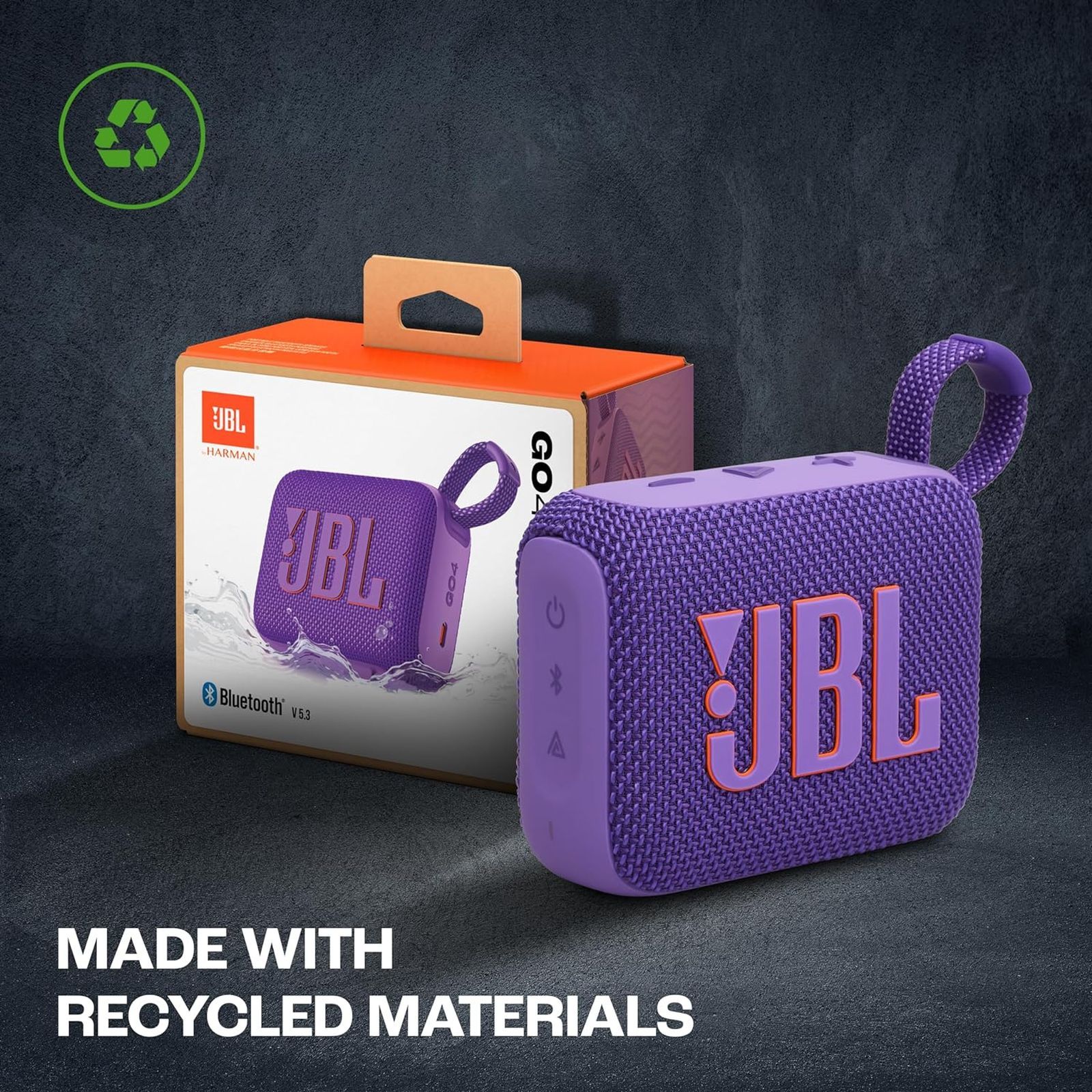 JBL Go 4 4.2W Portable Bluetooth Speaker (IP67 Waterproof, 7 Hours Playtime, Stereo Channel, Purple)_16