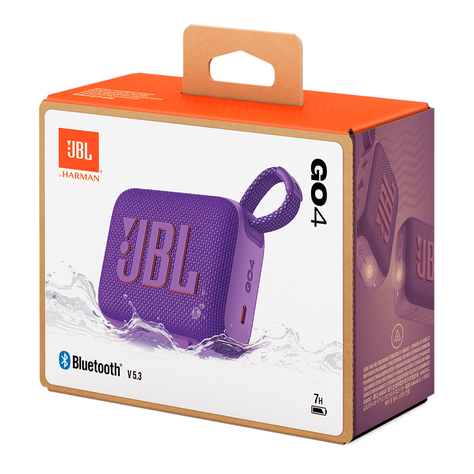 JBL Go 4 4.2W Portable Bluetooth Speaker (IP67 Waterproof, 7 Hours Playtime, Stereo Channel, Purple)_6