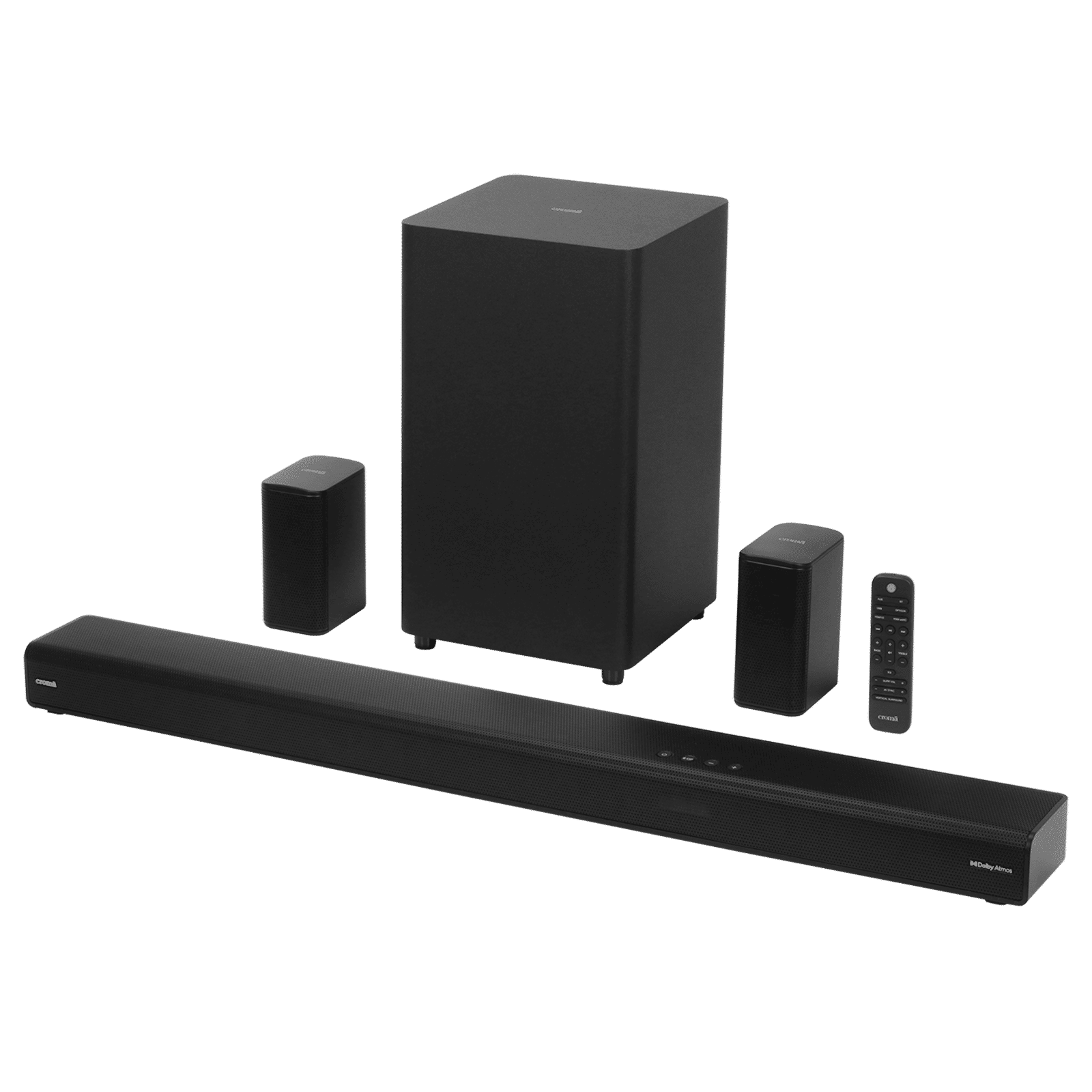 Croma 500W Bluetooth Home Theatre with Remote (Dolby Atmos, 5.1.2 Channel, Black)_1