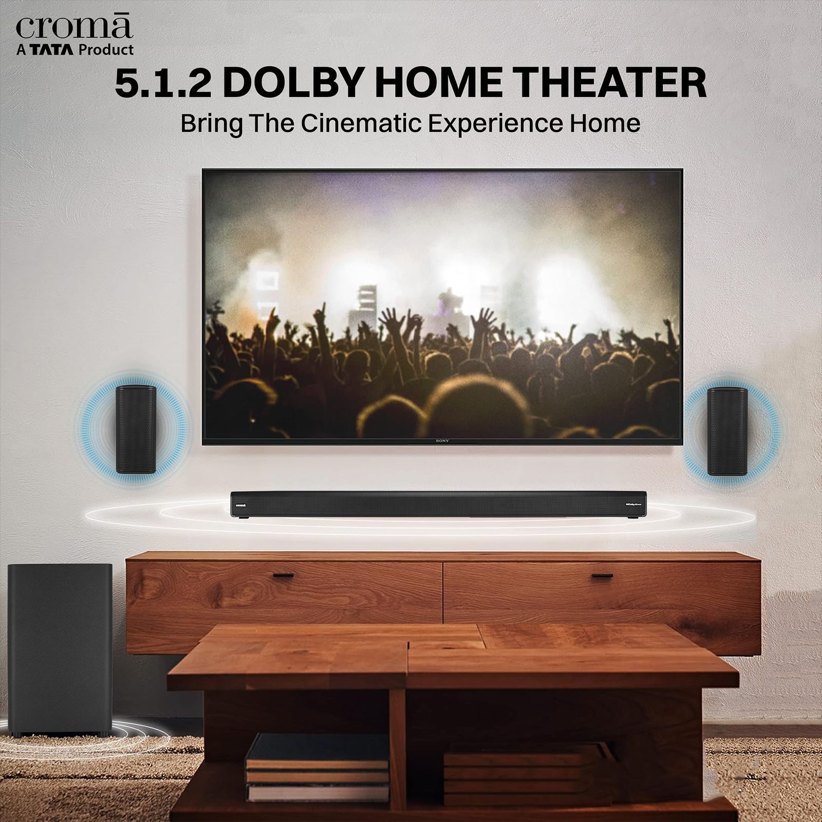 Croma 500W Bluetooth Home Theatre with Remote (Dolby Atmos, 5.1.2 Channel, Black)_16