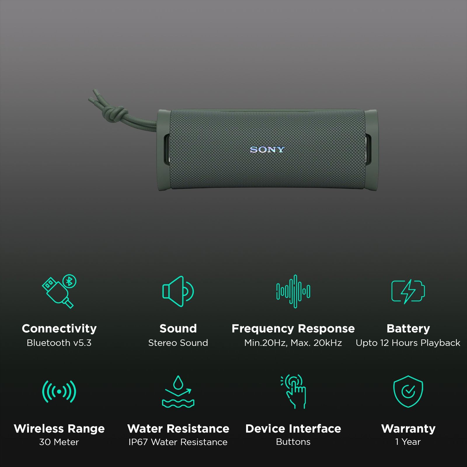 SONY ULT Field 1 Portable Bluetooth Speaker (IP67 Waterproof, Bass Boost, Orange)_2