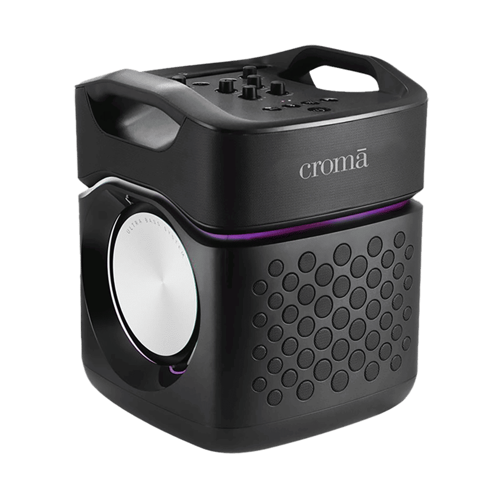 Croma 100W Bluetooth Party Speaker (RGB Party Lights, Black)_12