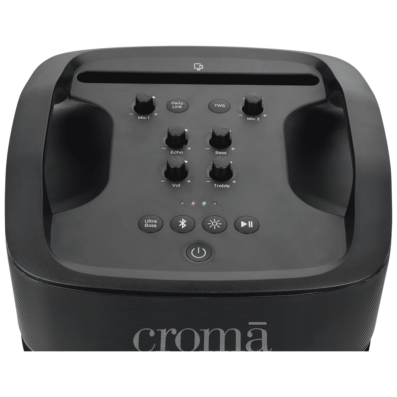 Croma 100W Bluetooth Party Speaker (RGB Party Lights, Black)_8