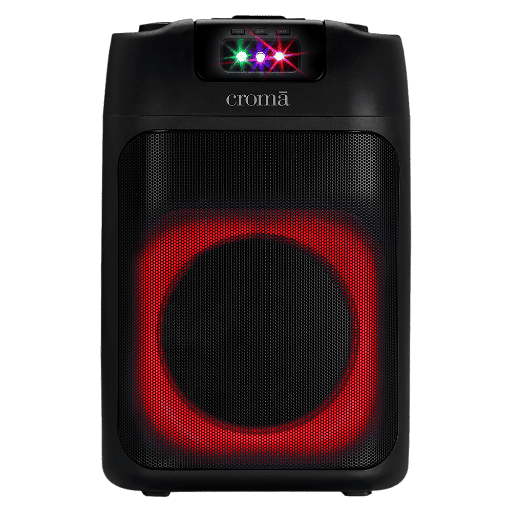 Croma 60 W Bluetooth Party Speaker with mic (TWS Function, Stereo Channel, Black) Croma 60 W Bluetooth Party Speaker with mic (TWS Function, Stereo Channel, Black)_1