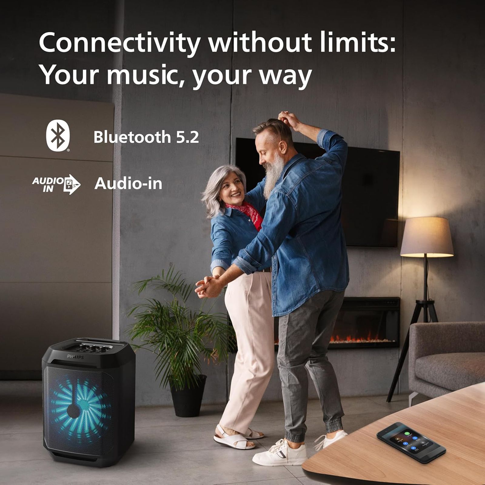 PHILIPS TAX2208/94 30W Bluetooth Party Speaker (Dynamic Bass Boost, Mono Channel, Black)_10