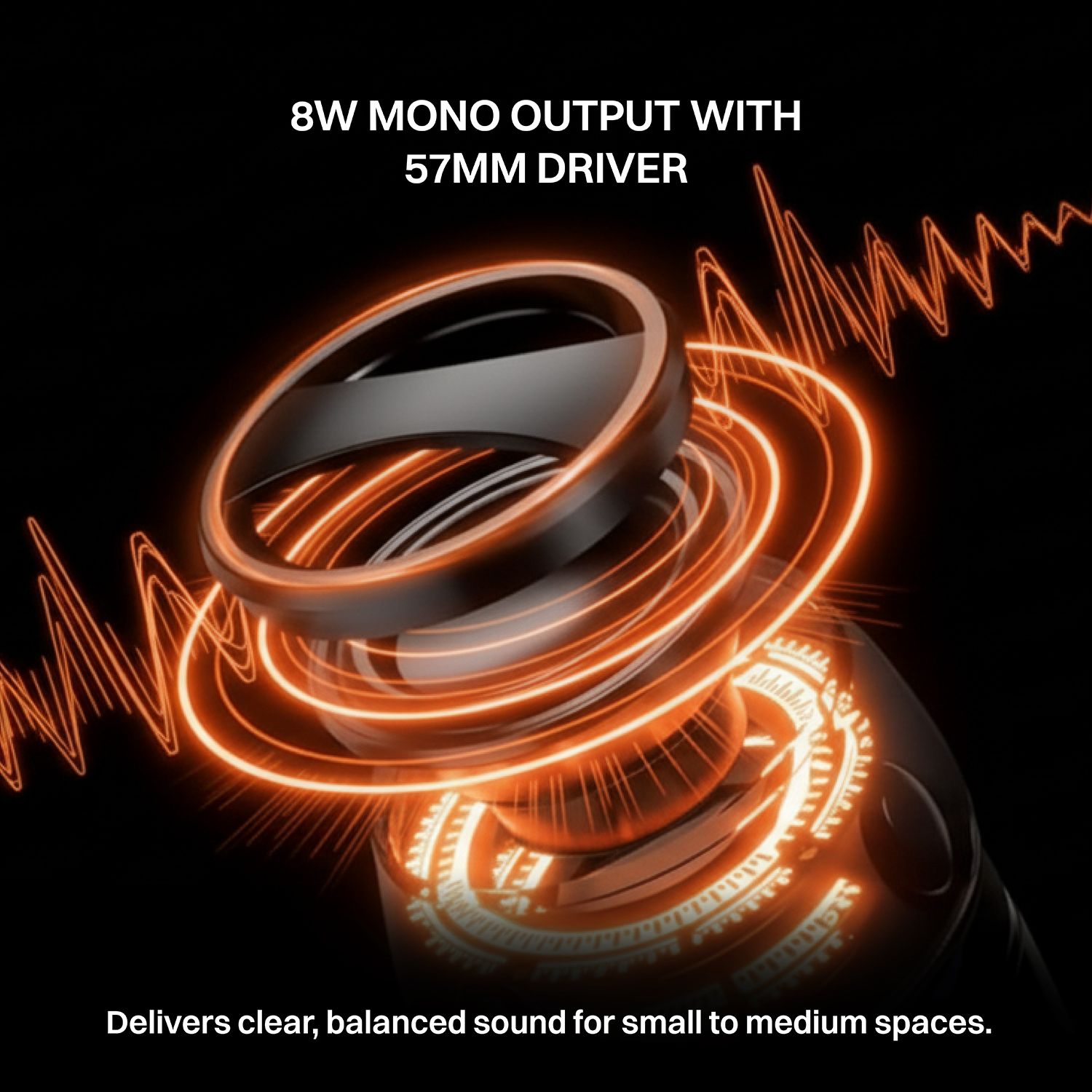 Croma 8W Portable Bluetooth Speaker (IPX5 Water Resistant, Built in Mic, Mono Channel, Black)_5