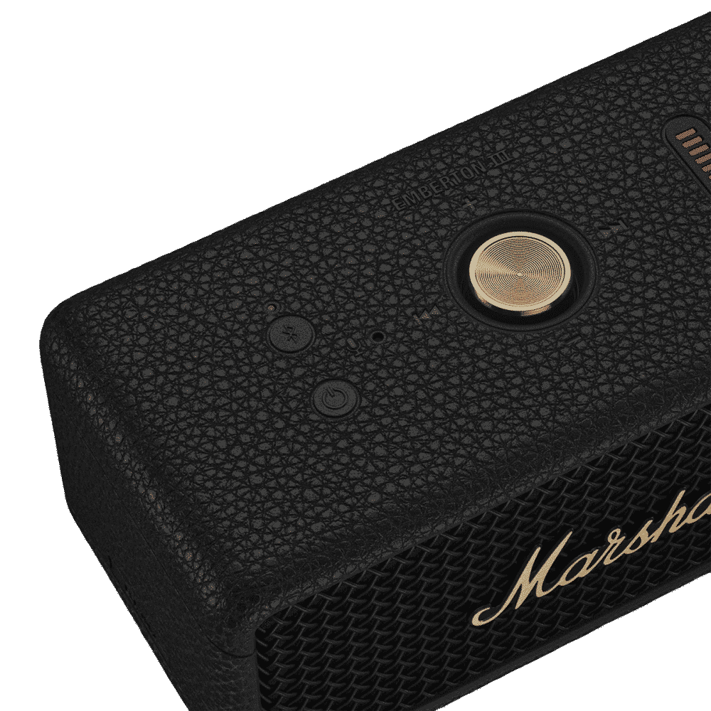 Marshall Emberton III 20W Portable Bluetooth Speaker (IP67 Dust & Waterproof, 360 Degree Sound, Stereo Channel, Black & Brass)_6