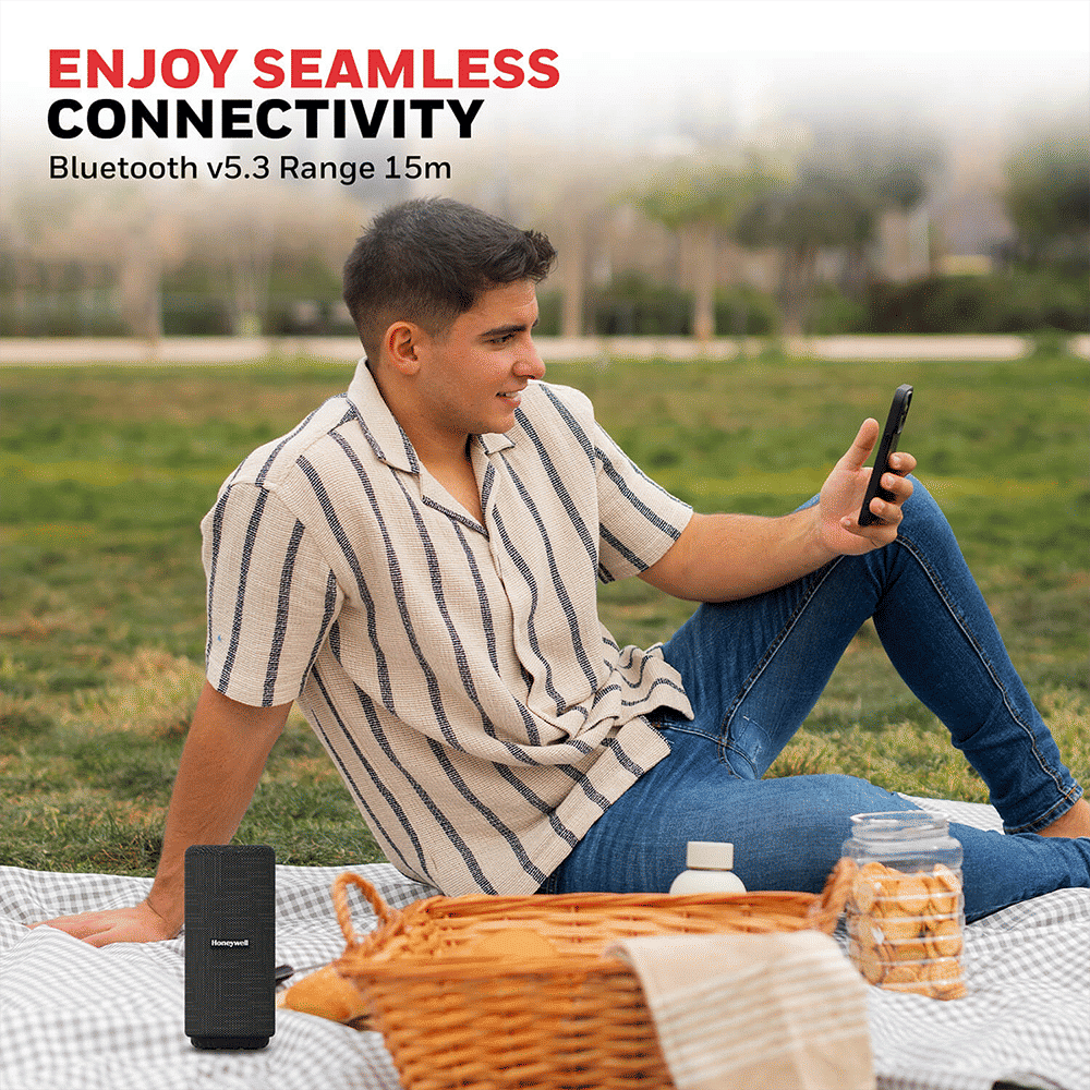 Honeywell Suono P300 10W Portable Bluetooth Speaker (IPX4 Water & Sweat Resistant, 9 Hours Playback Time, Black)_11