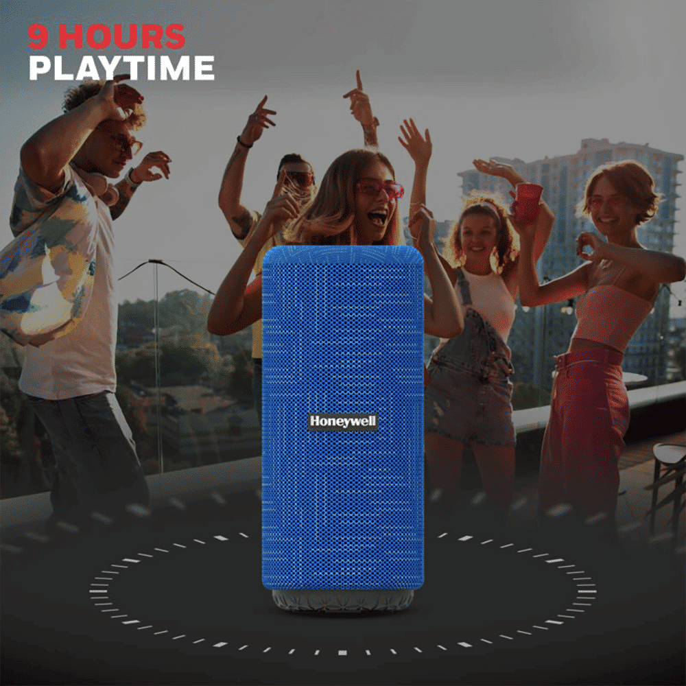 Honeywell Suono P300 10W Portable Bluetooth Speaker (IPX4 Water & Sweat Resistant, 9 Hours Playback Time, Blue)_6