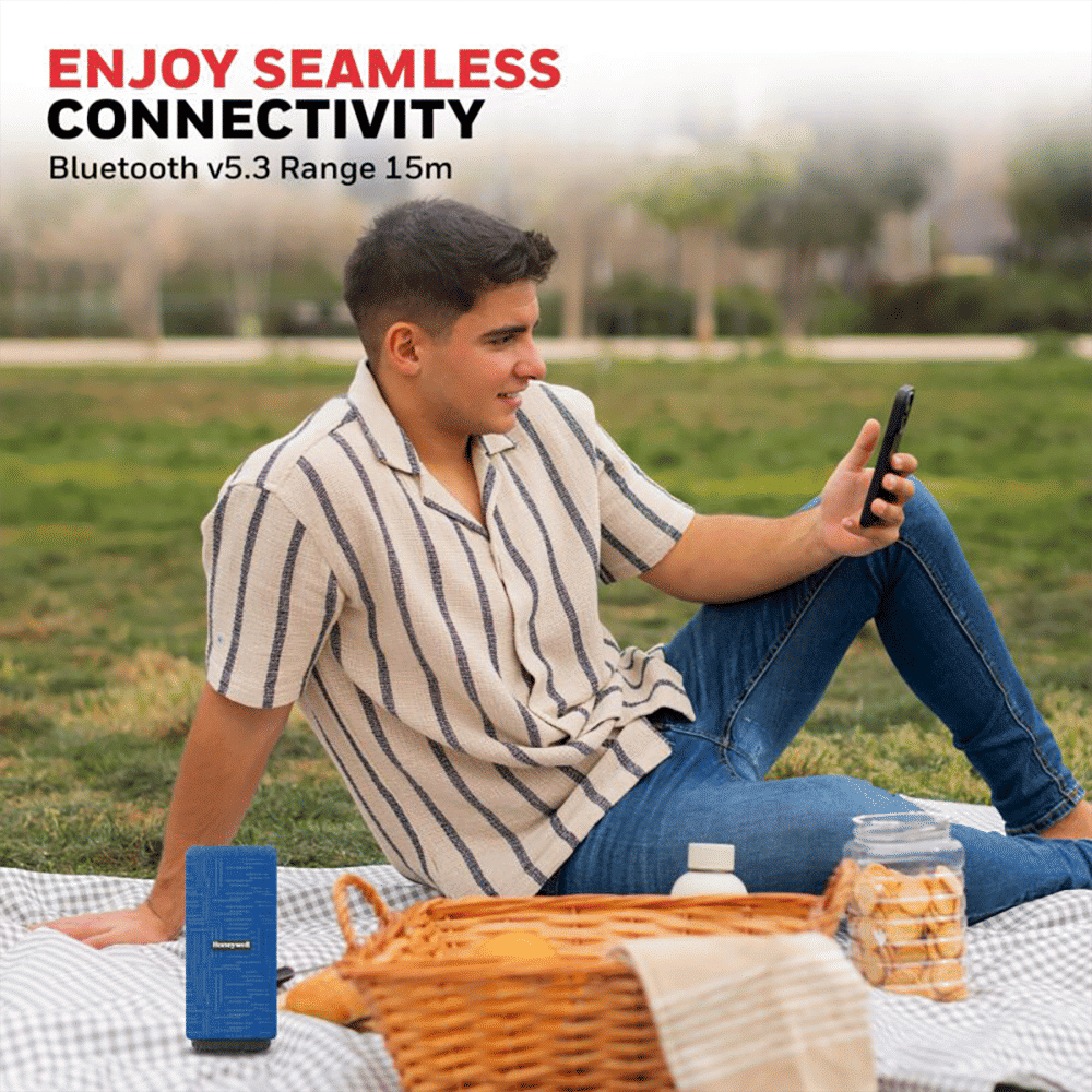 Honeywell Suono P300 10W Portable Bluetooth Speaker (IPX4 Water & Sweat Resistant, 9 Hours Playback Time, Blue)_12