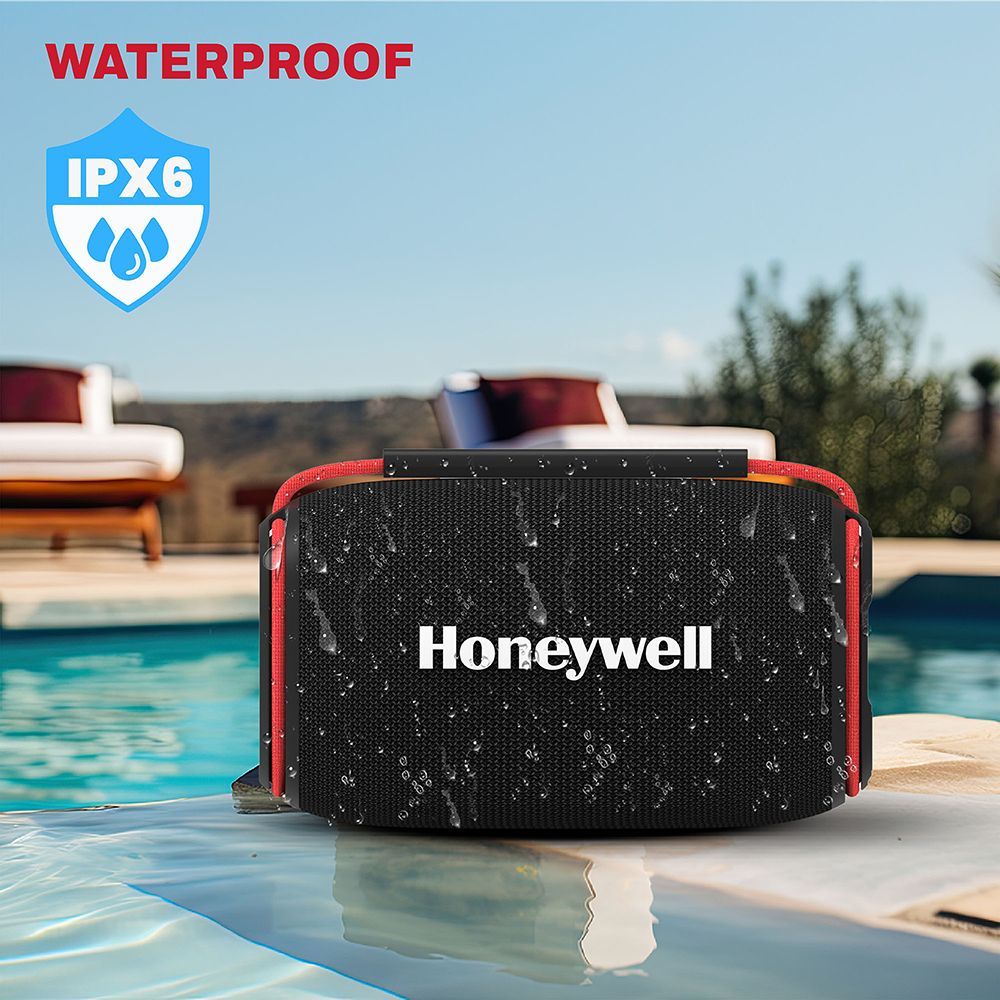 Honeywell Suono P400 15W Portable Bluetooth Speaker (IPX6 Water Proof, 10 Hours Playback Time, Black)_8