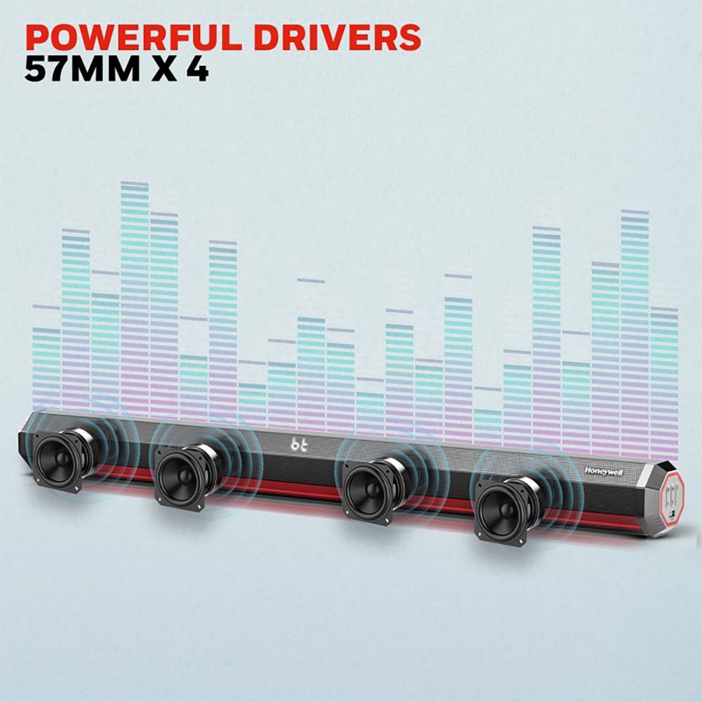 Honeywell Trueno U4000 240W Soundbar with Remote (3D Surround Sound, 2.1 Channel, Black)_7