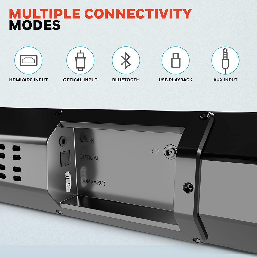 Honeywell Trueno U4000 240W Soundbar with Remote (3D Surround Sound, 2.1 Channel, Black)_9